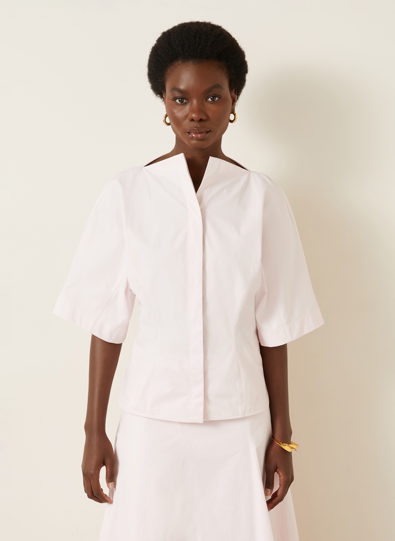 JACQUEMUS LA CHEMISE MOISSON Blouse: LIGHT PINK