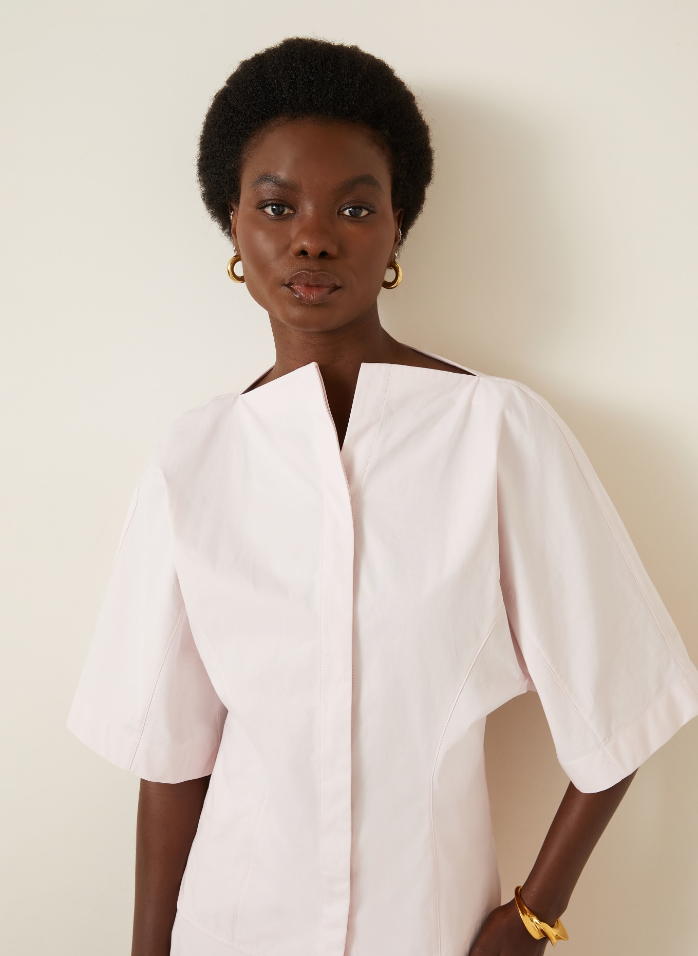 JACQUEMUS LA CHEMISE MOISSON Blouse: LIGHT PINK