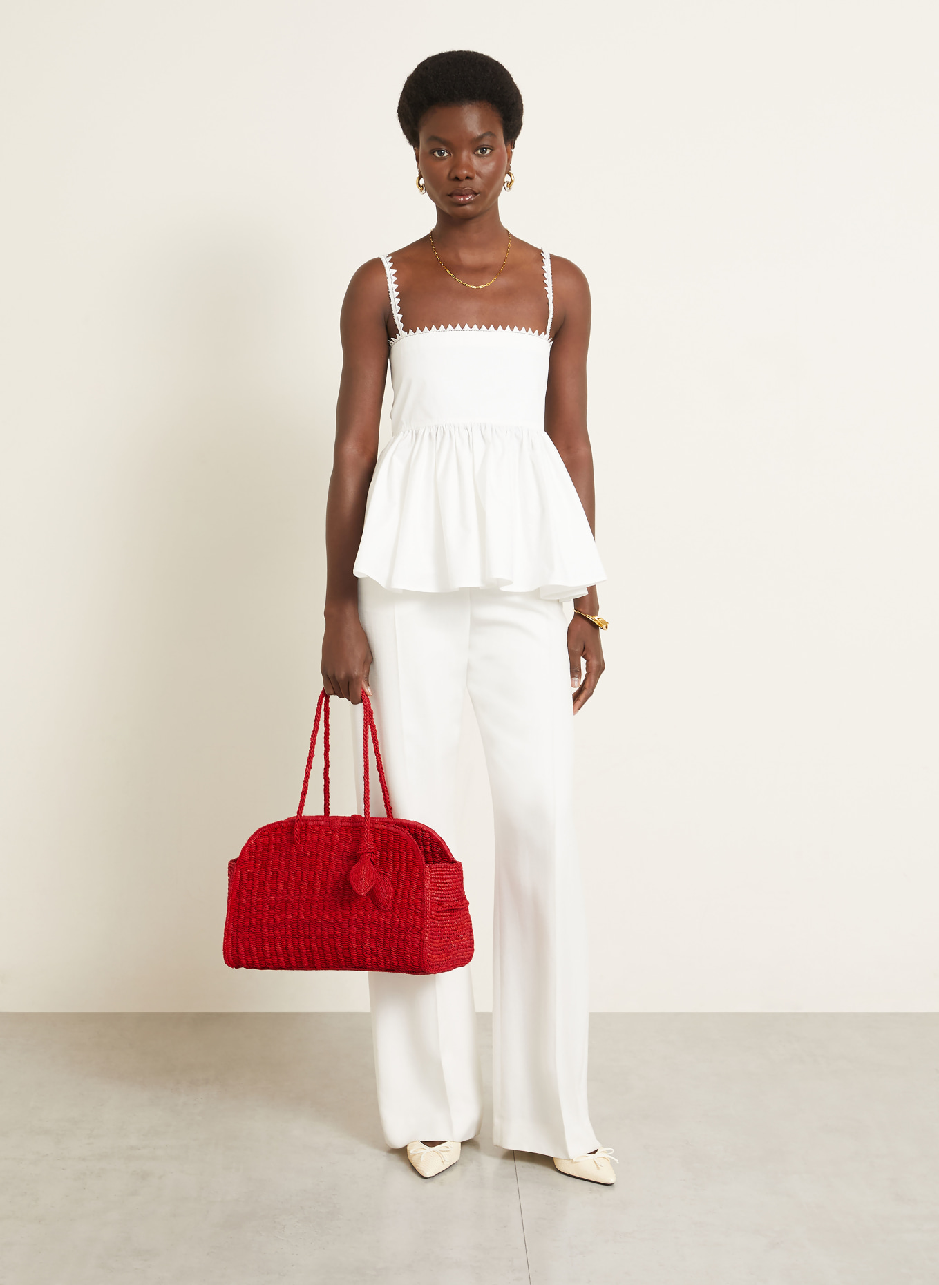 JACQUEMUS Top LA HAUT TRAVERSIN: WHITE