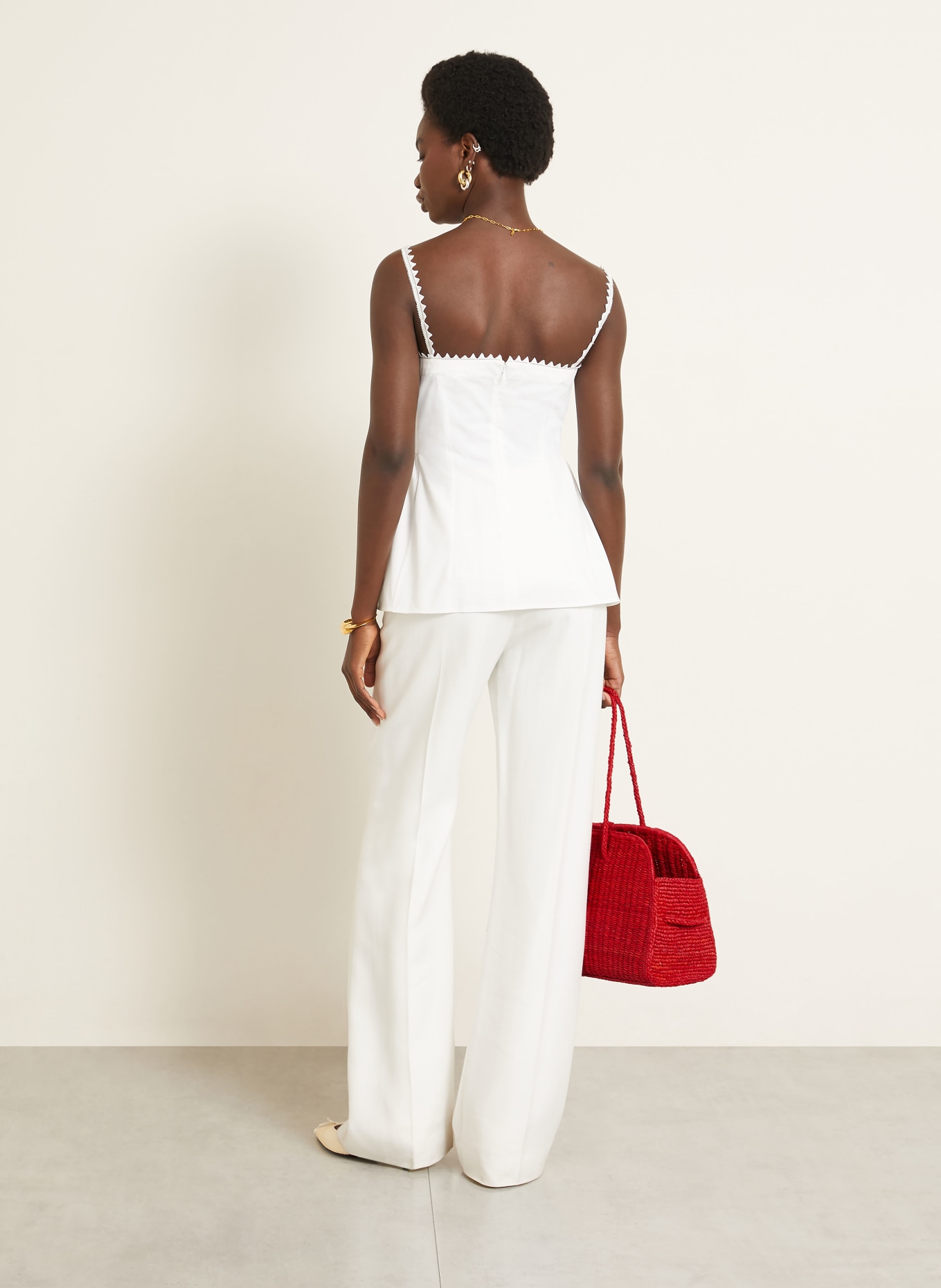 JACQUEMUS Top LA HAUT TRAVERSIN: WHITE