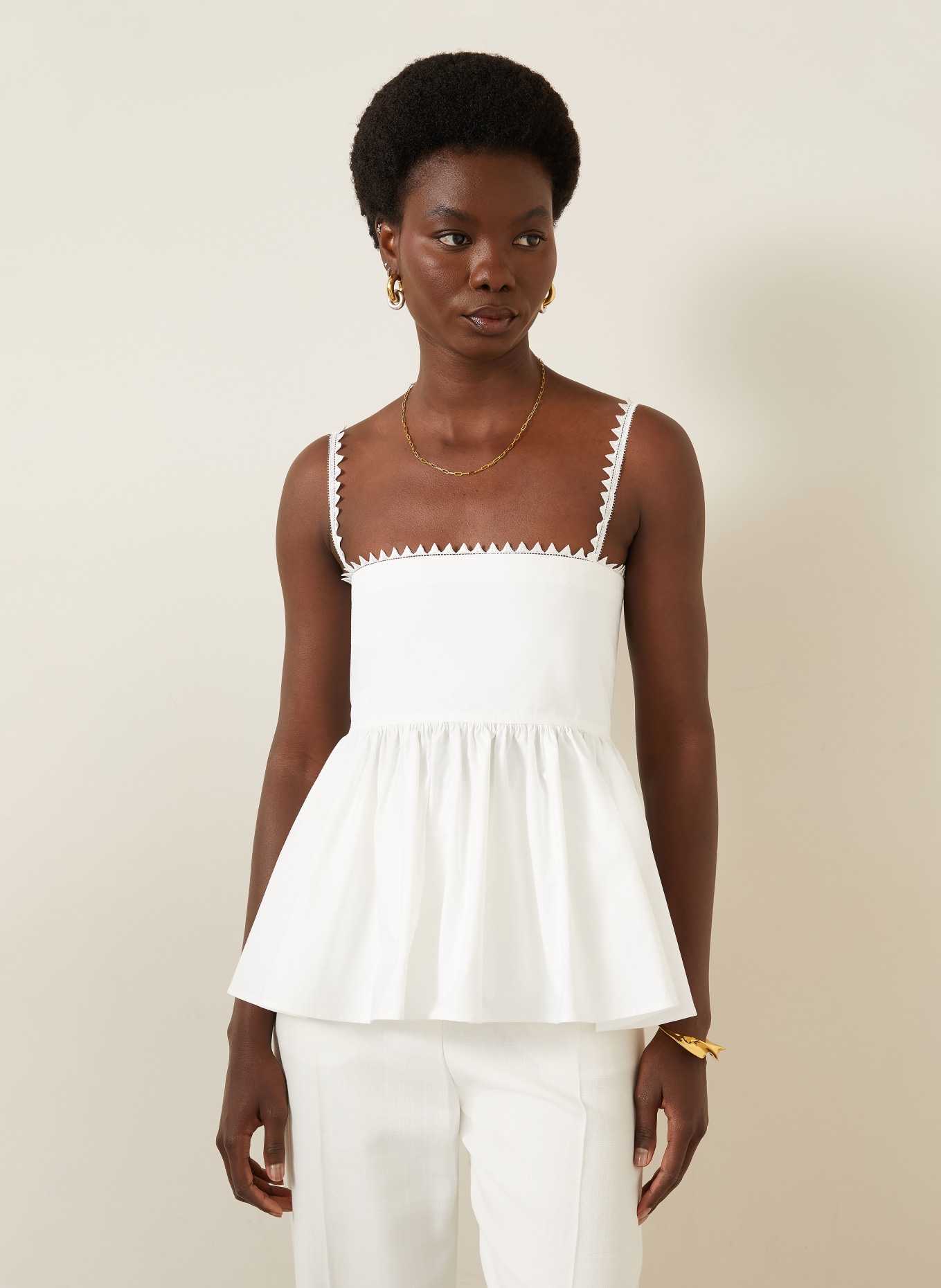 JACQUEMUS Top LA HAUT TRAVERSIN: WHITE