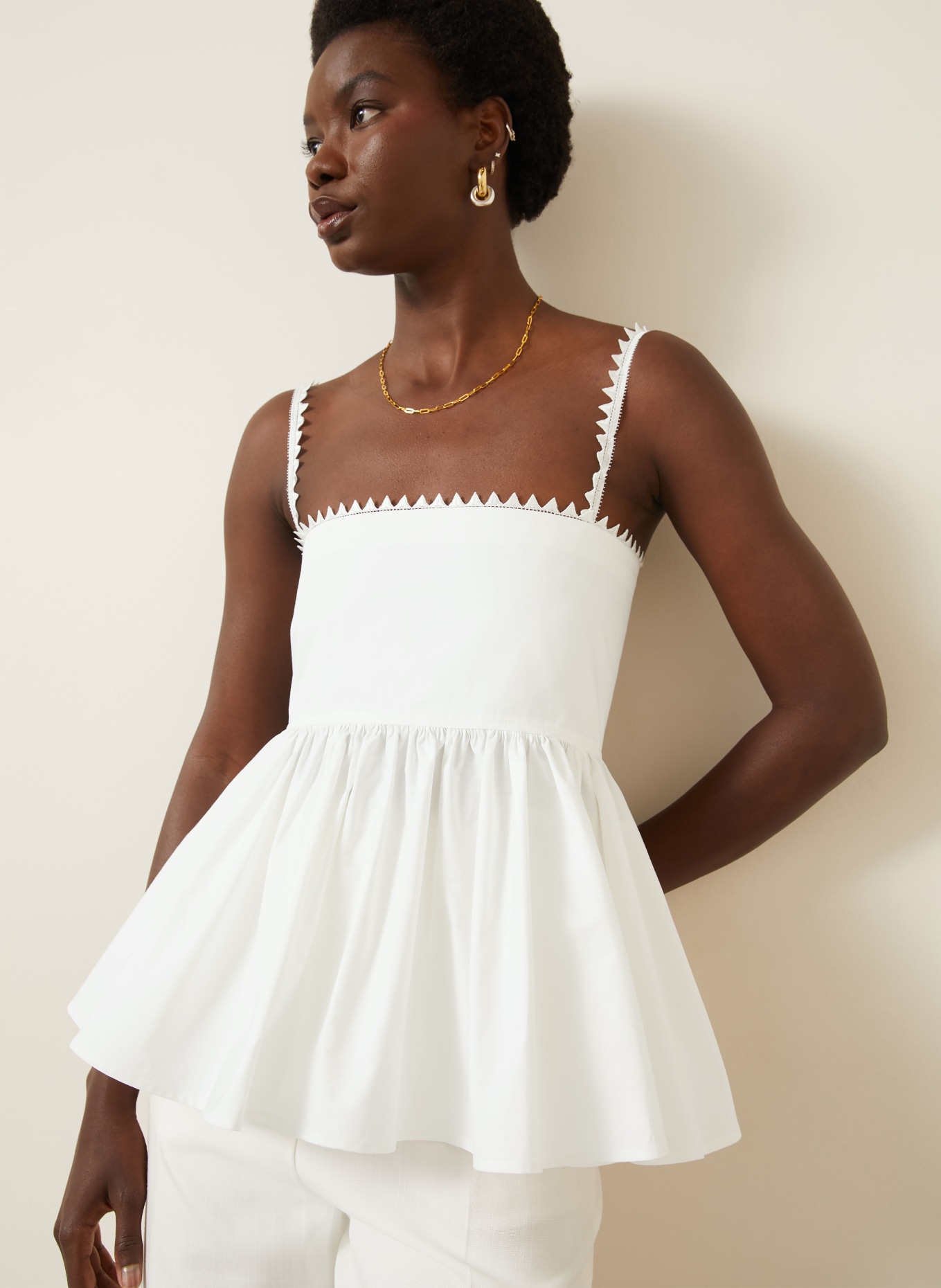 JACQUEMUS Top LA HAUT TRAVERSIN: WHITE