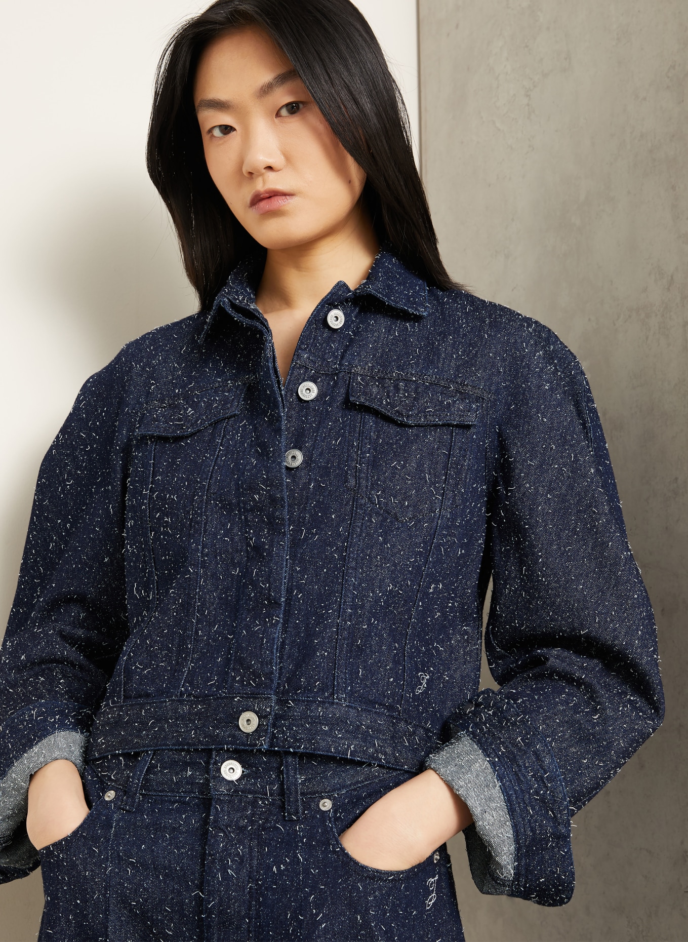 JACQUEMUS Jeansjas LA VESTE DE-NIMES OVALO: 380 NAVY