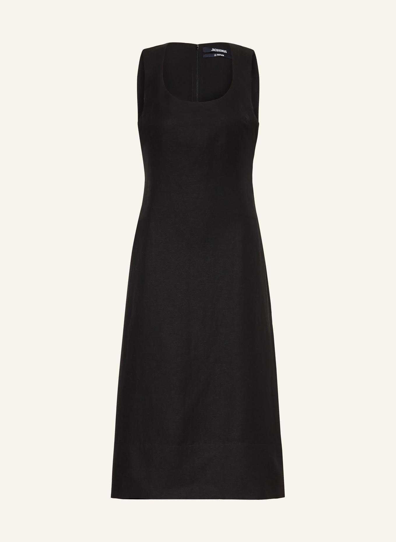 JACQUEMUS Robe de soirée LA ROBE TABLIER en lin: NOIR