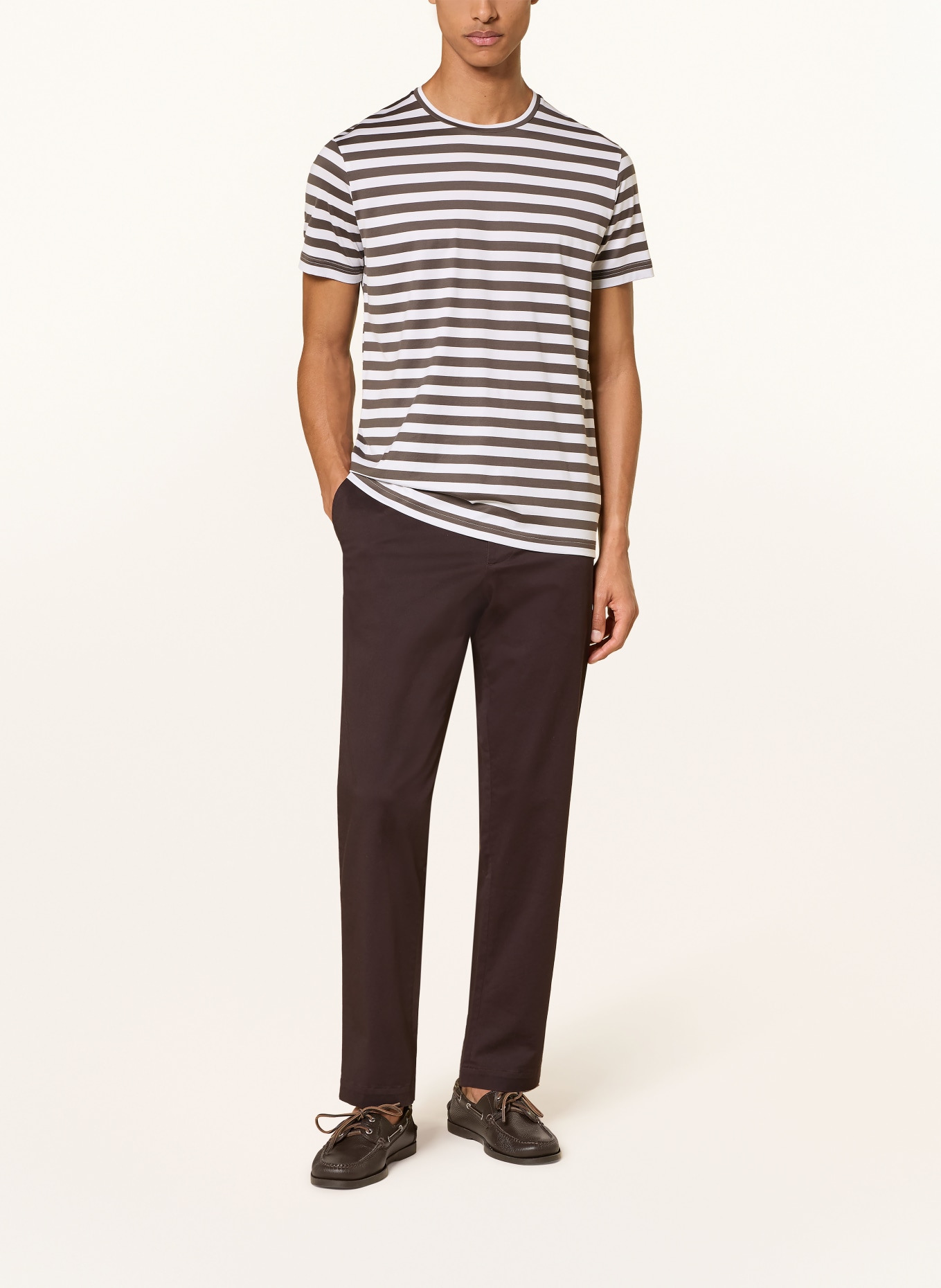 Stefan Brandt Koszulka ENNO: CZIEMNOSZARY / BIAŁY