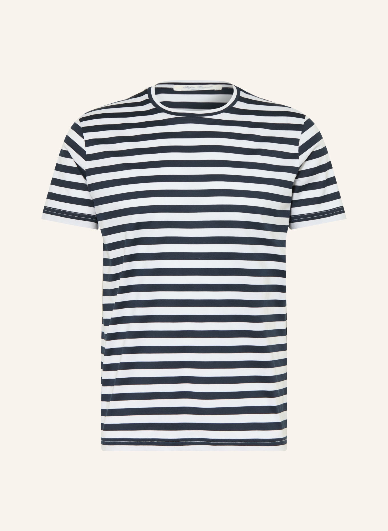 Stefan Brandt T-shirt ENNO: DONKERBLAUW / WIT