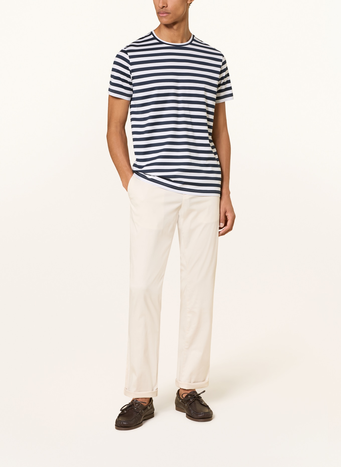 Stefan Brandt T-shirt ENNO: DONKERBLAUW / WIT