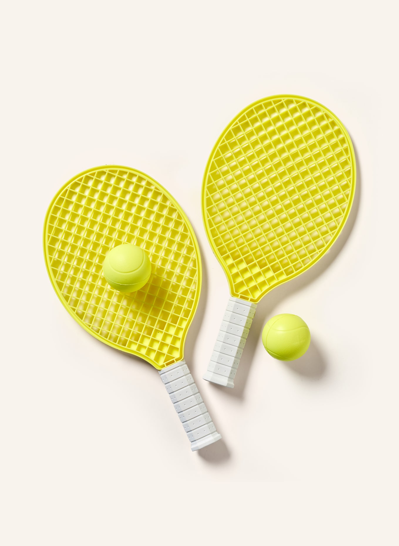 SUNNYLIFE Strandtennis-Set LA MER: NEONGELB / HELLGRAU