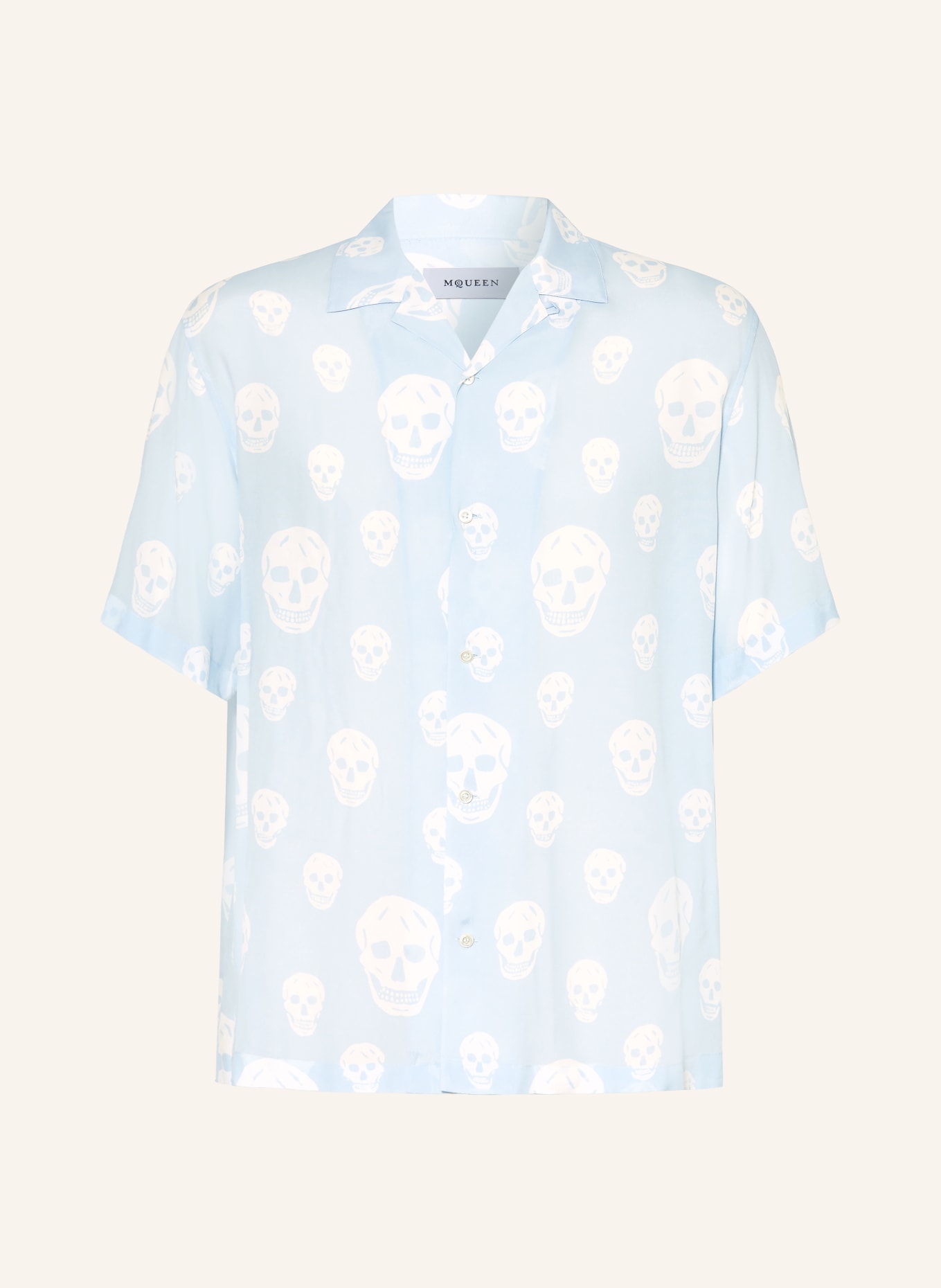 McQUEEN Resorthemd Comfort Fit: HELLBLAU / WEISS