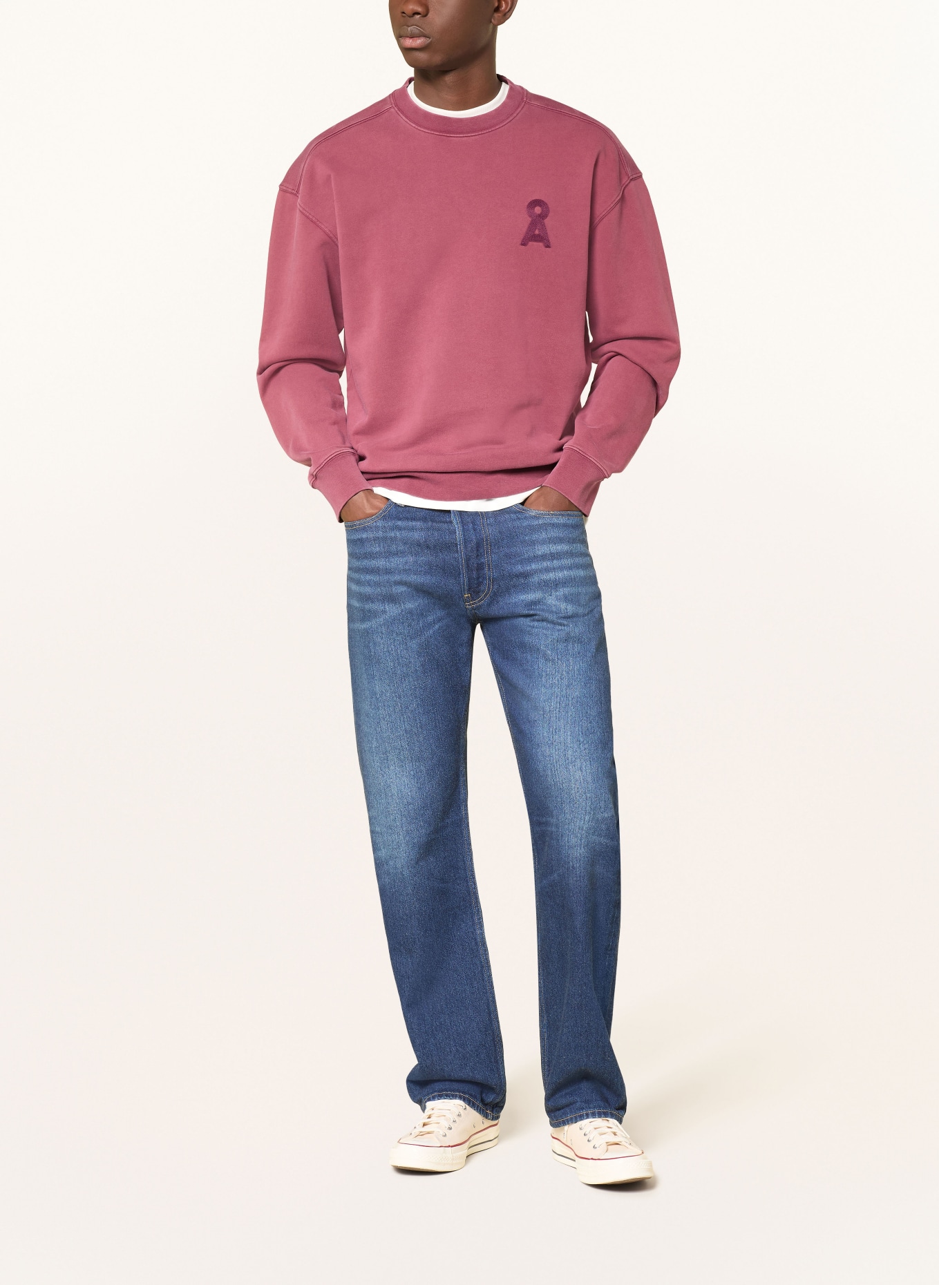 ARMEDANGELS Sweatshirt ICONIC Å: HELLROT