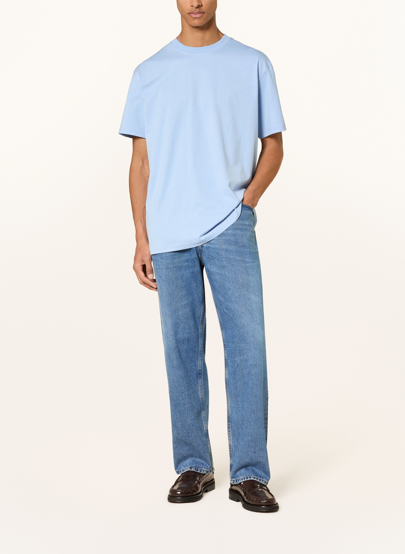 ARMEDANGELS Koszulka MAARKOS: JASNONIEBIESKI