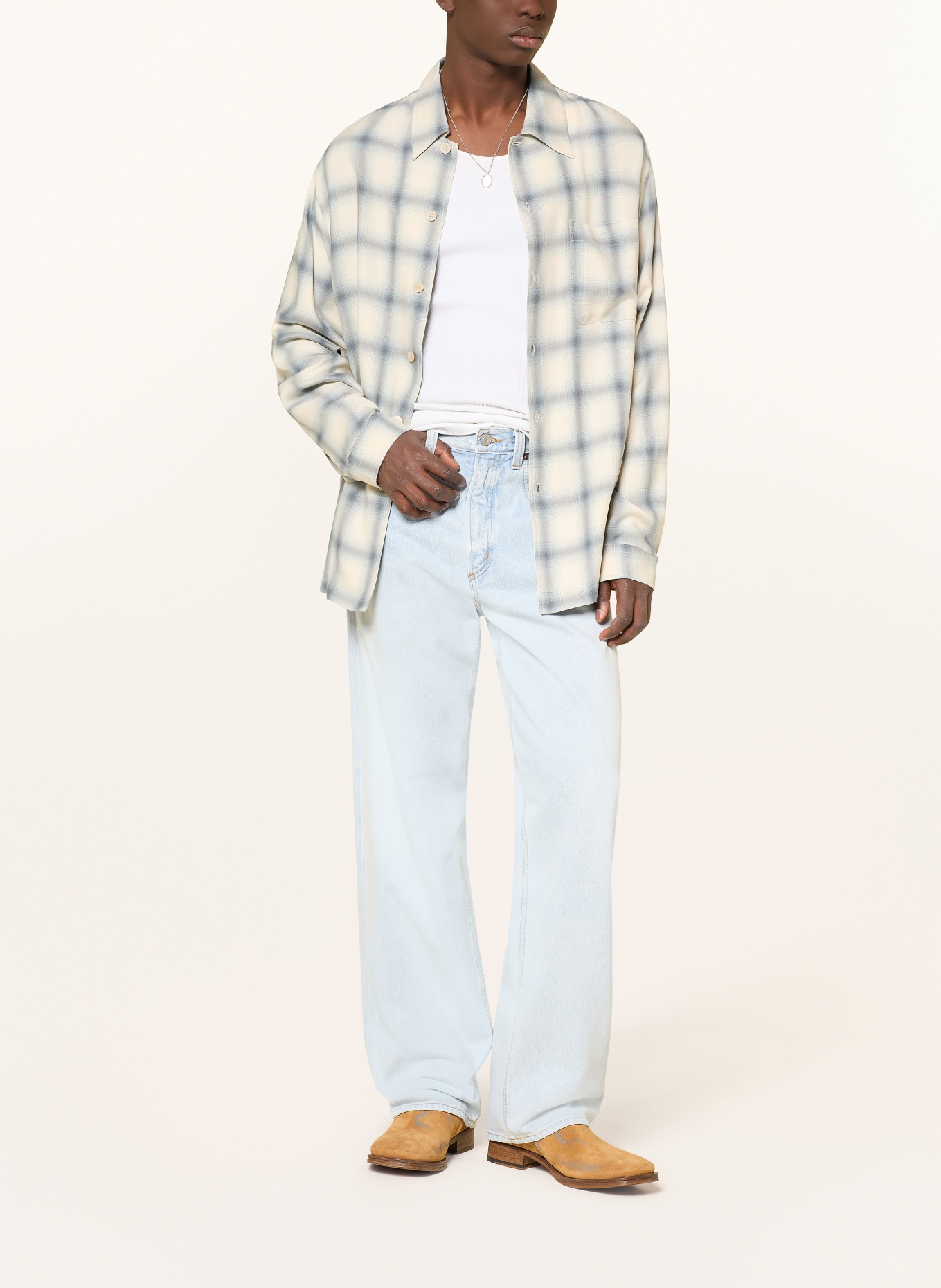 AGOLDE Jean coupe droite classique: ruse ruse (dusty pale ind)