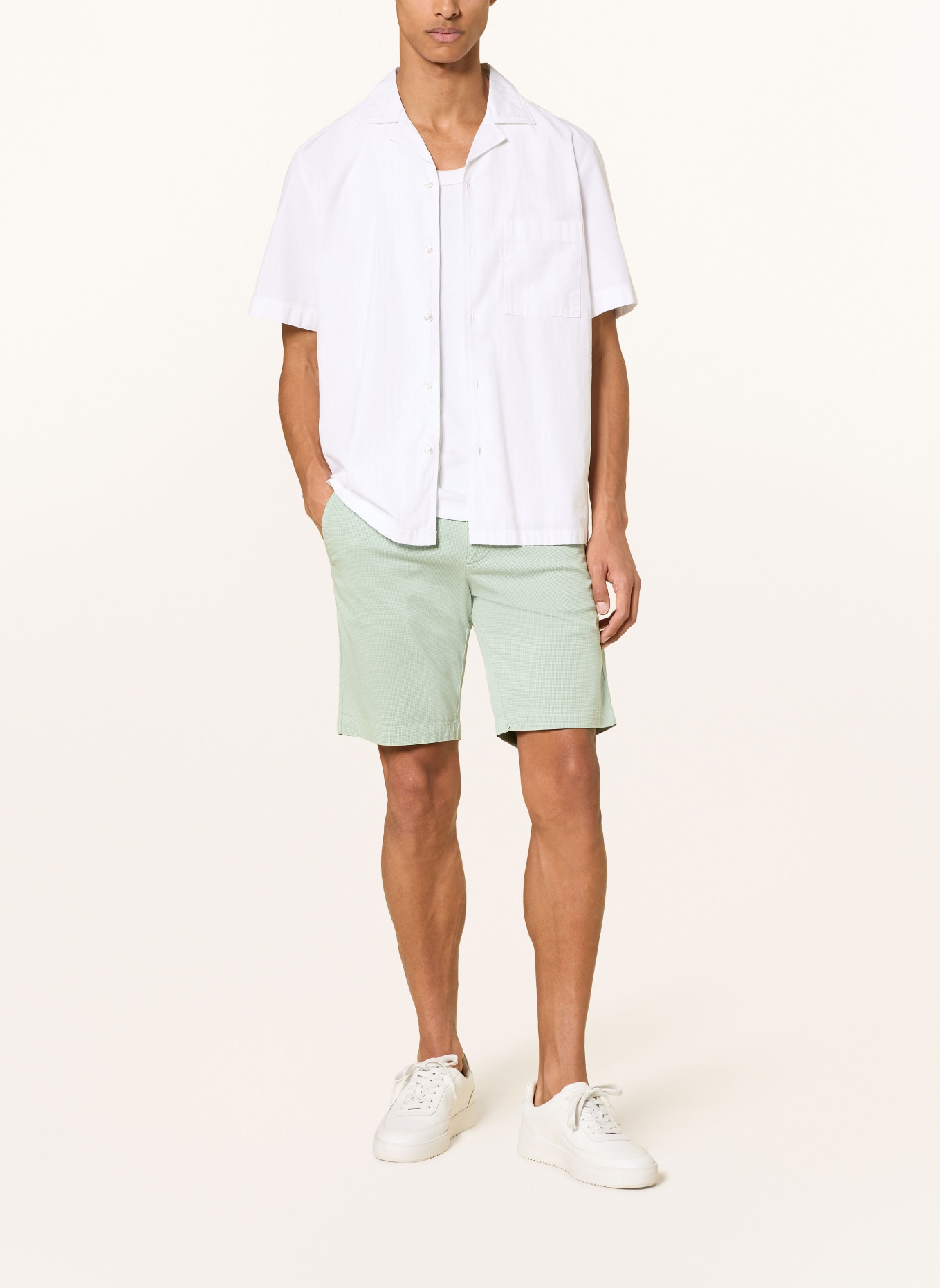 BOSS Chinoshorts Slim Fit: HELLGRÜN