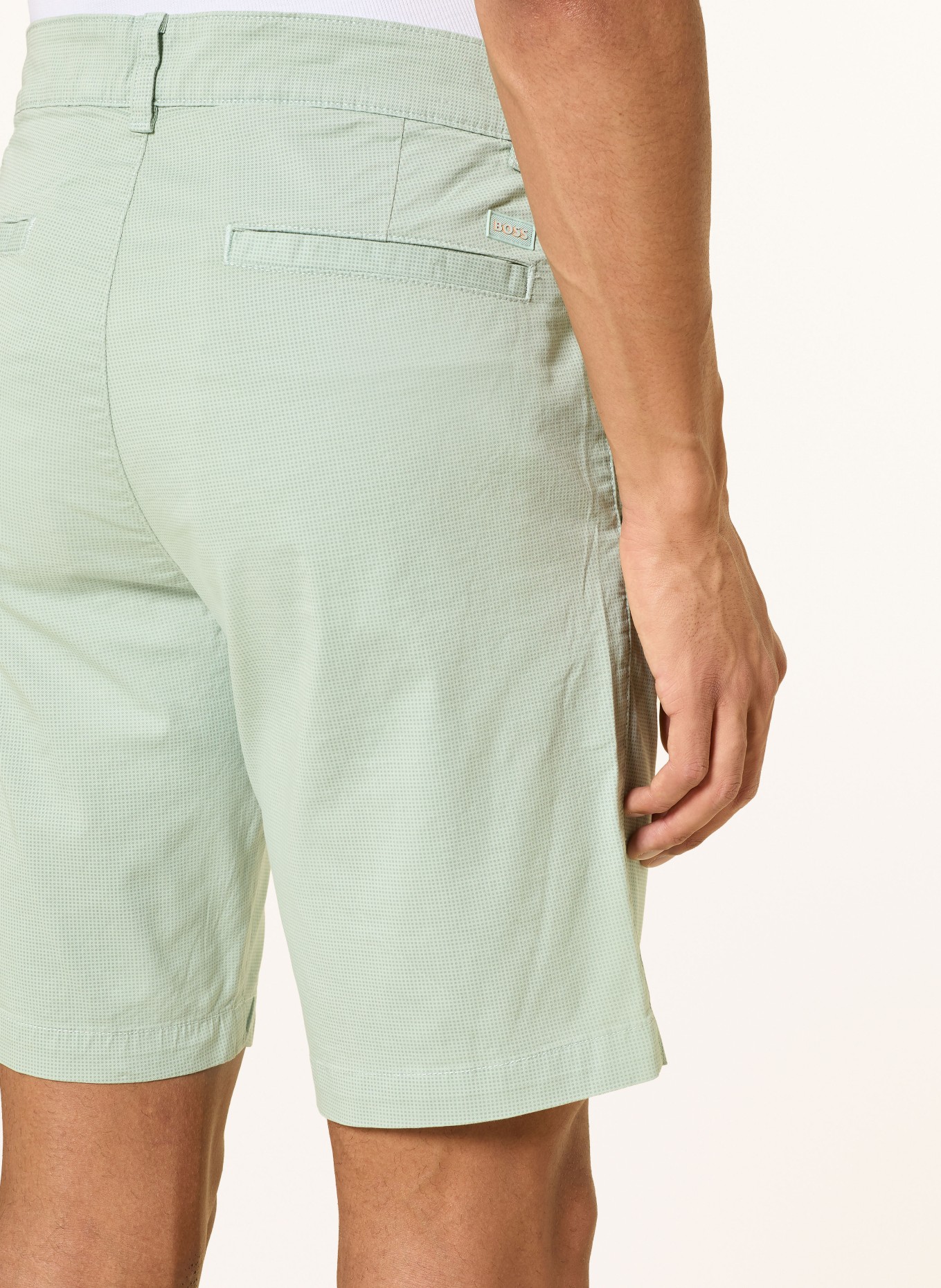 BOSS Chinoshorts Slim Fit: HELLGRÜN