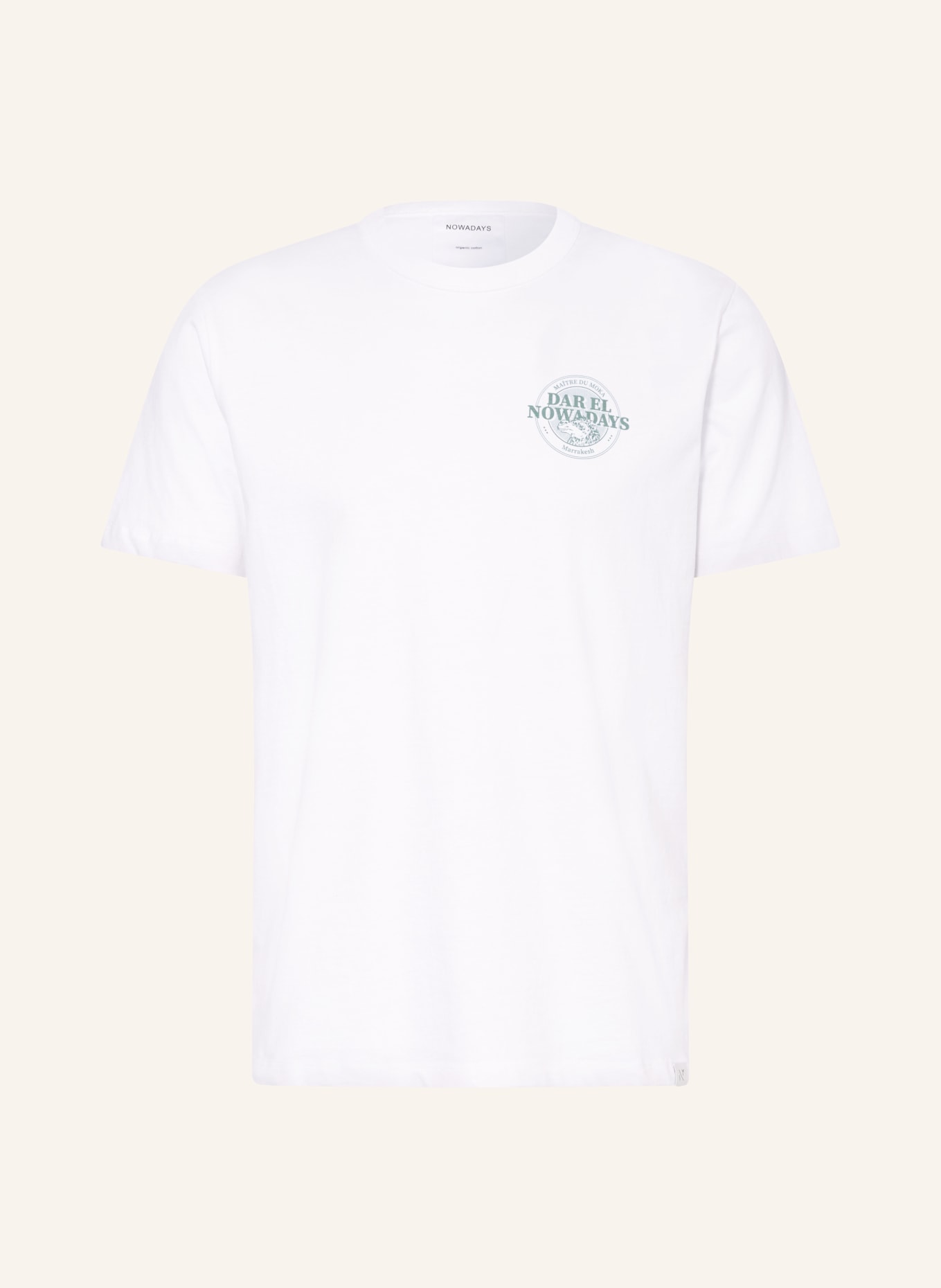 NOWADAYS T-shirt: WHITE / LIGHT GREEN