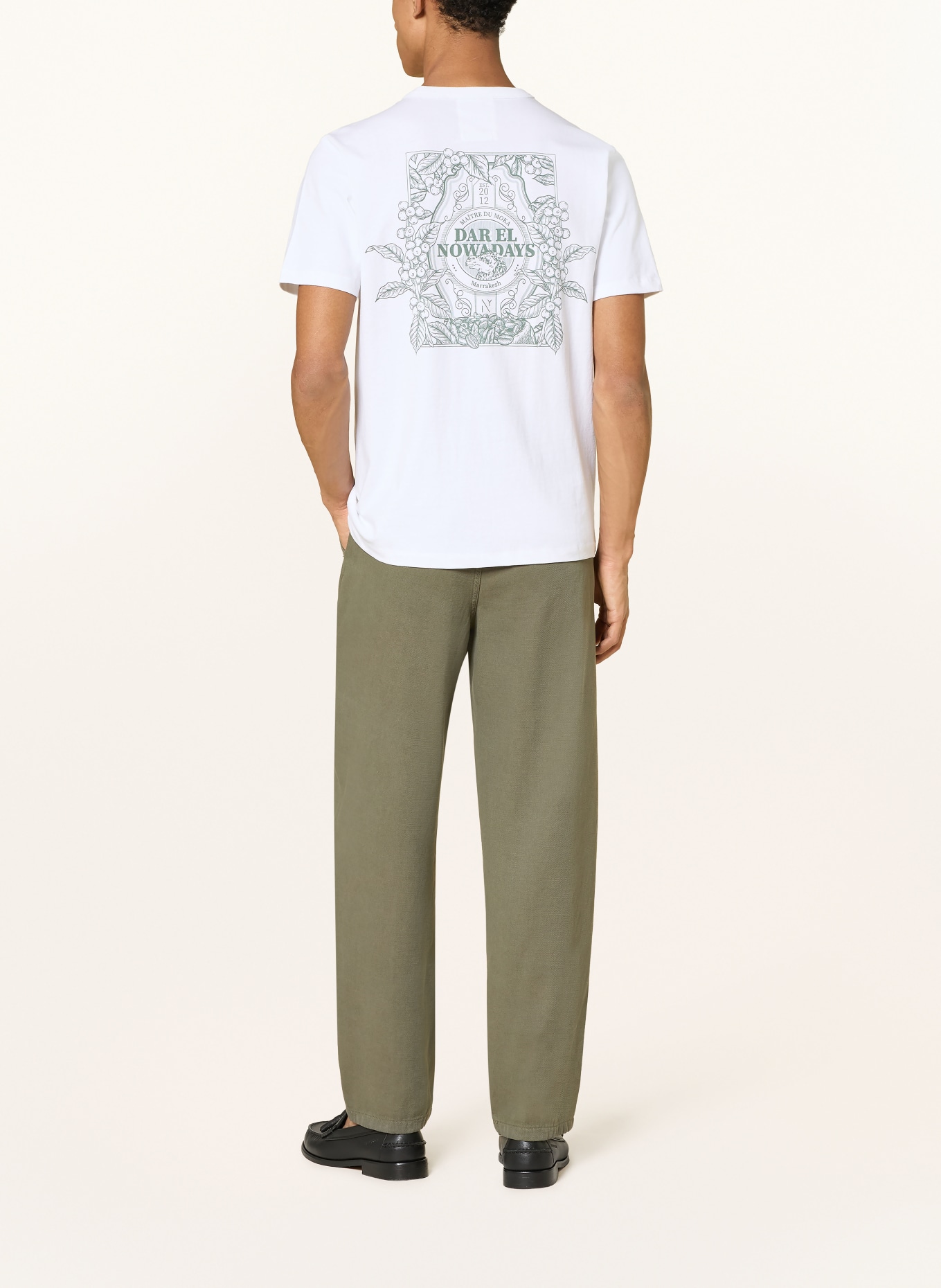 NOWADAYS T-shirt: WHITE / LIGHT GREEN