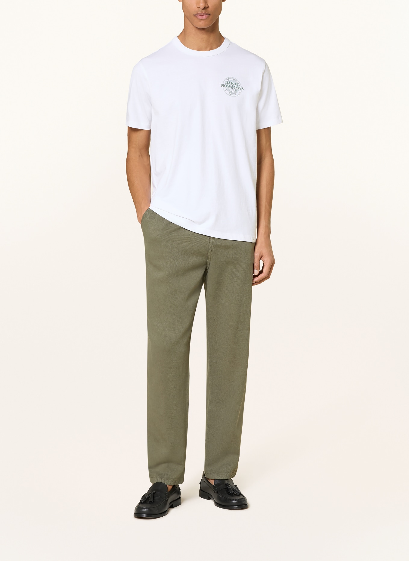 NOWADAYS T-shirt: WHITE / LIGHT GREEN