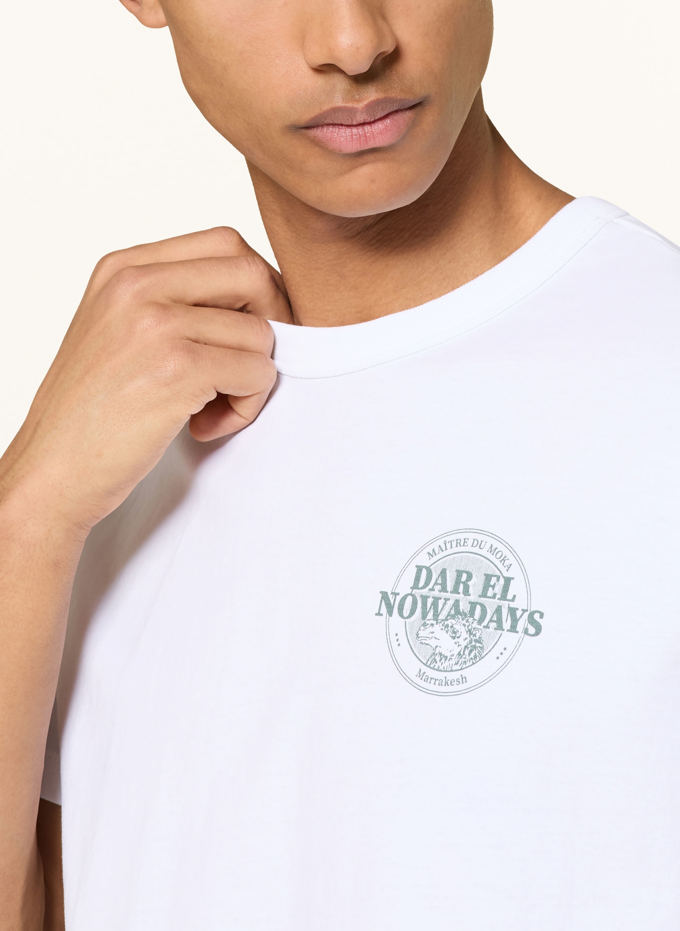 NOWADAYS T-shirt: WHITE / LIGHT GREEN