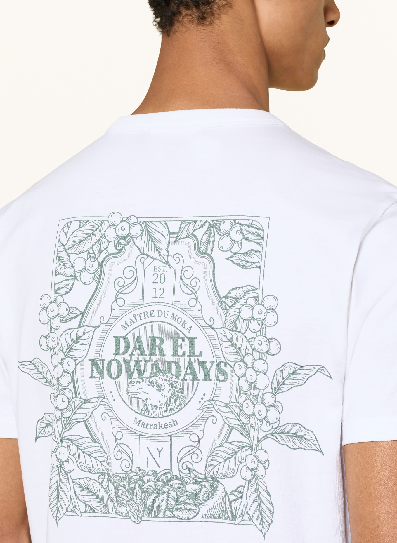 NOWADAYS T-shirt: WHITE / LIGHT GREEN