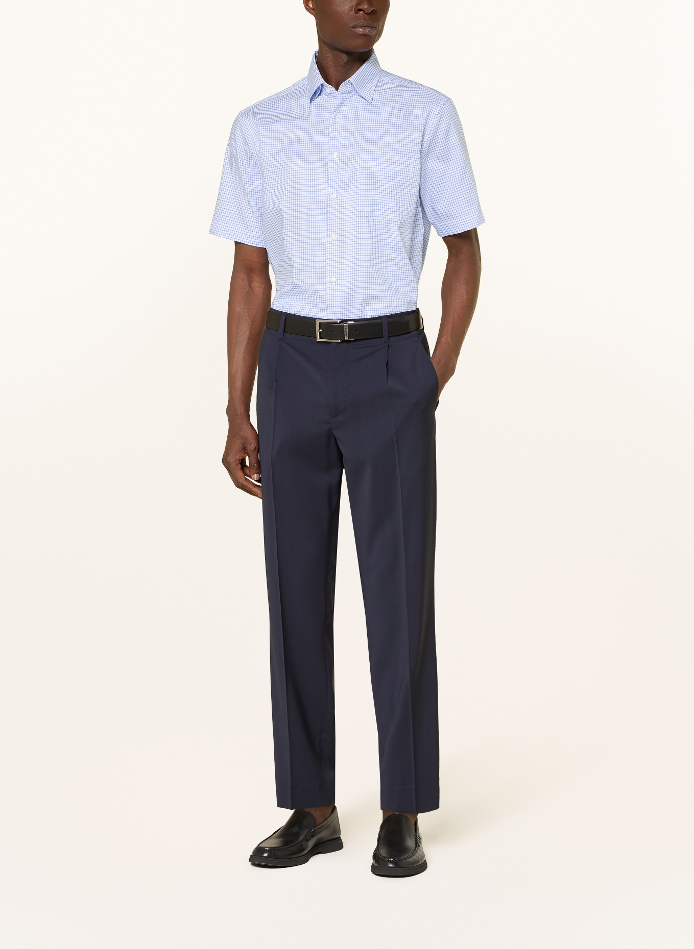 seidensticker Regular-Fit Business Shirt: BLUE / WHITE