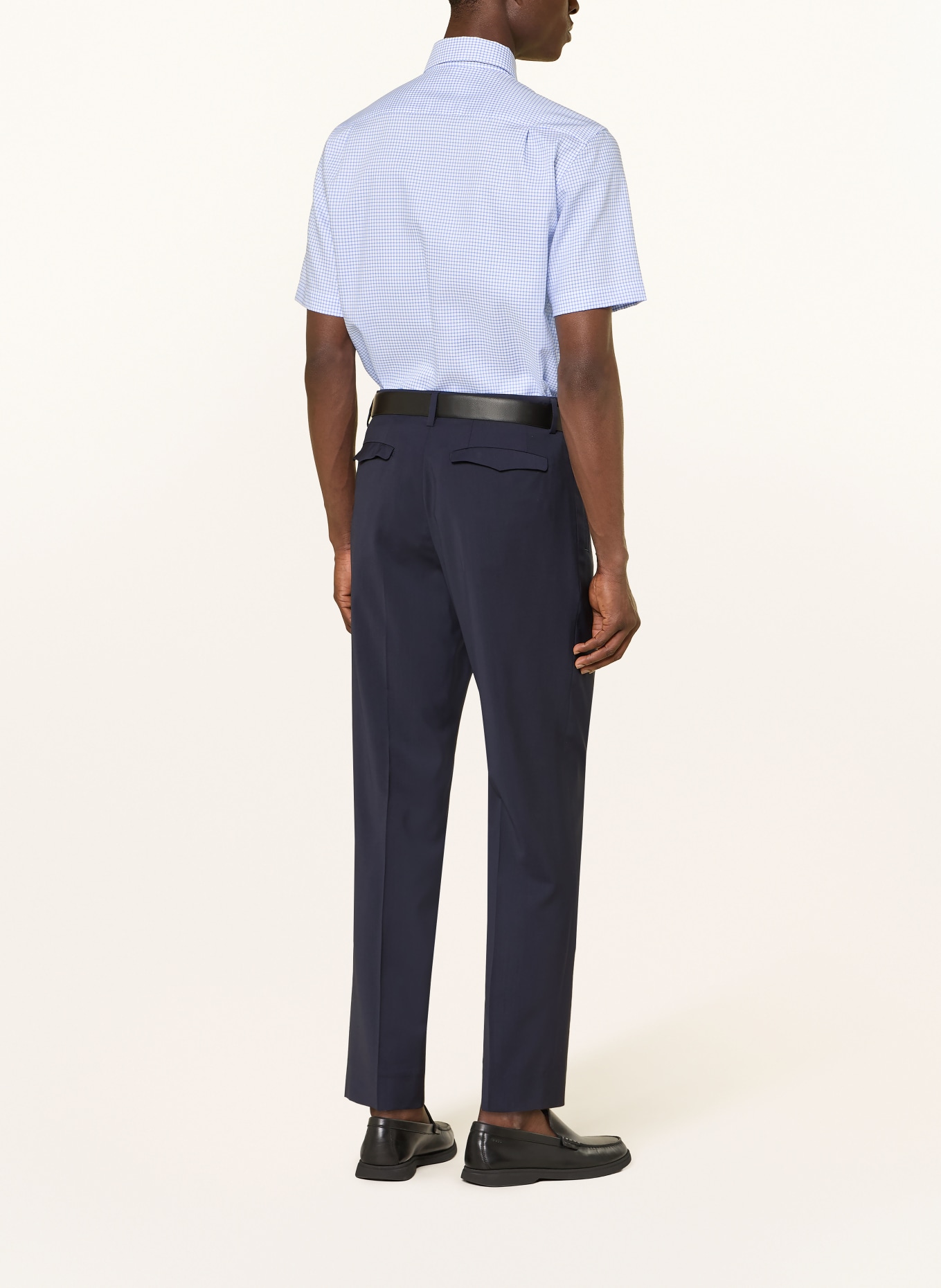 seidensticker Regular-Fit Business Shirt: BLUE / WHITE