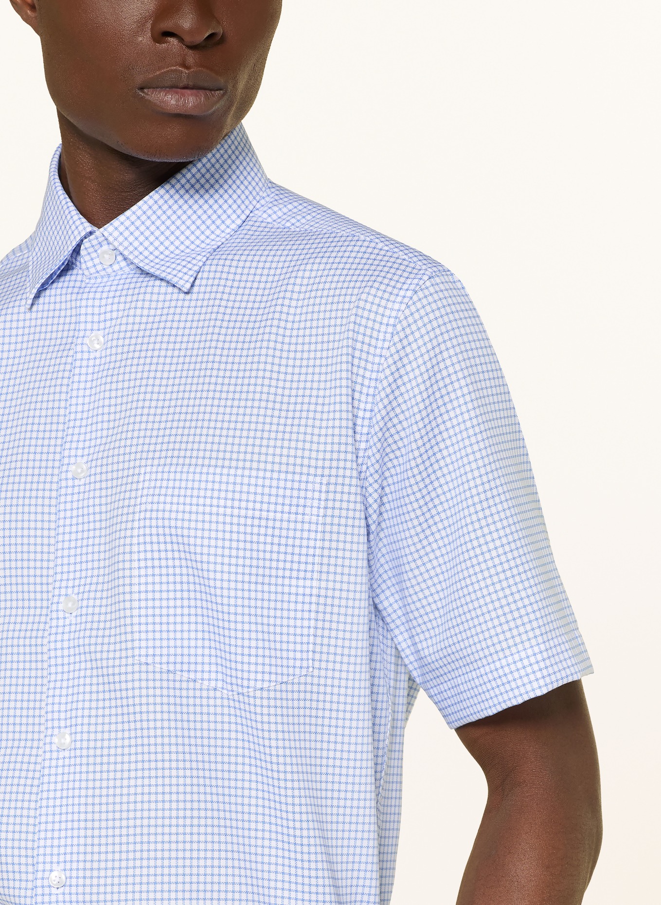 seidensticker Regular-Fit Business Shirt: BLUE / WHITE