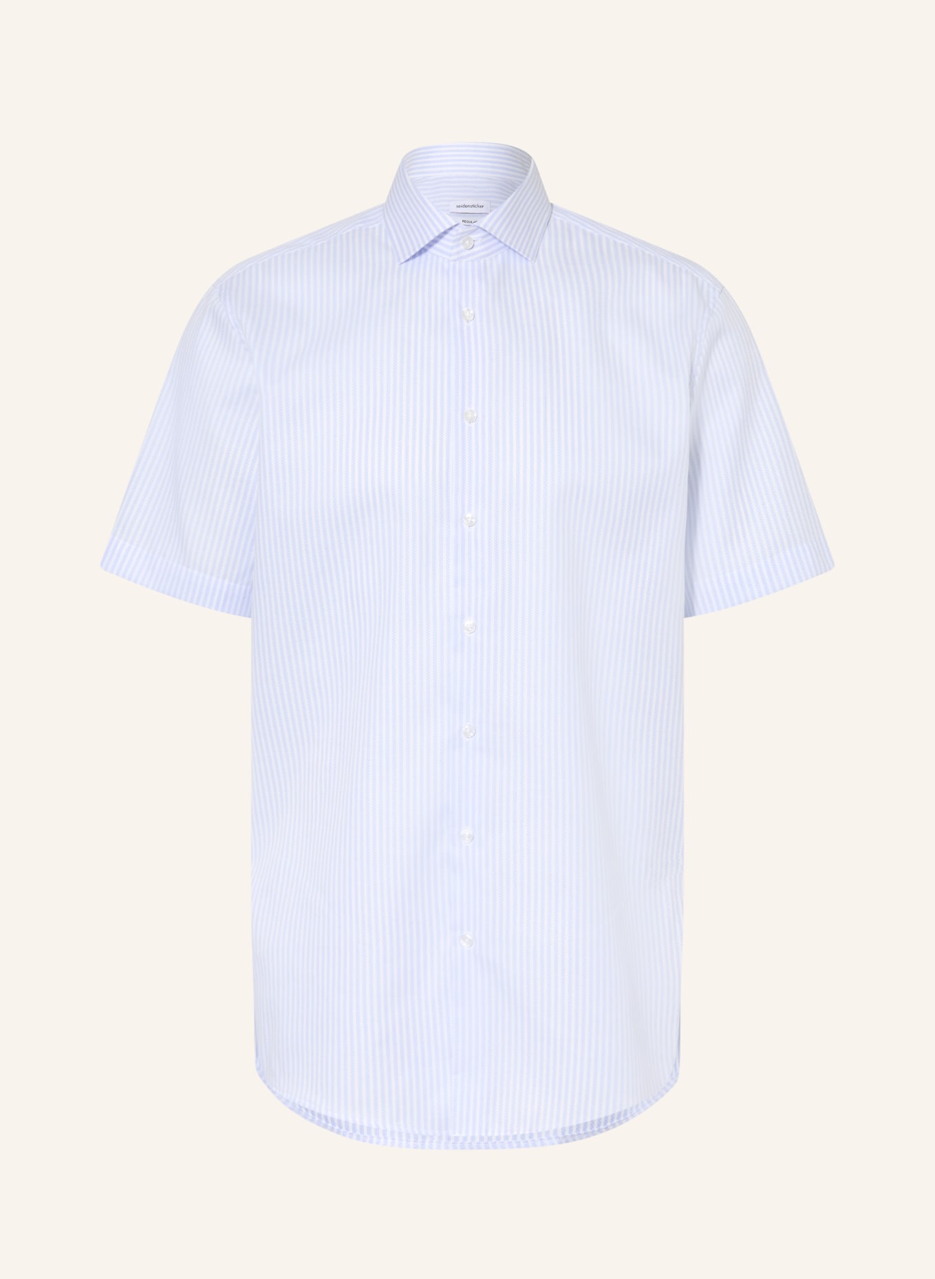 seidensticker Kurzarm-Hemd Regular Fit: HELLBLAU / WEISS