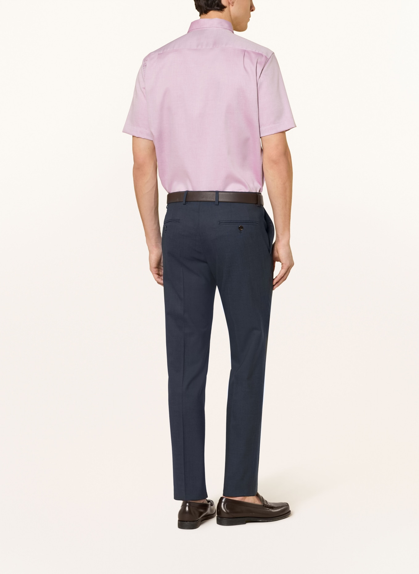 seidensticker Kurzarm-Hemd Regular Fit: DUNKELROT / WEISS