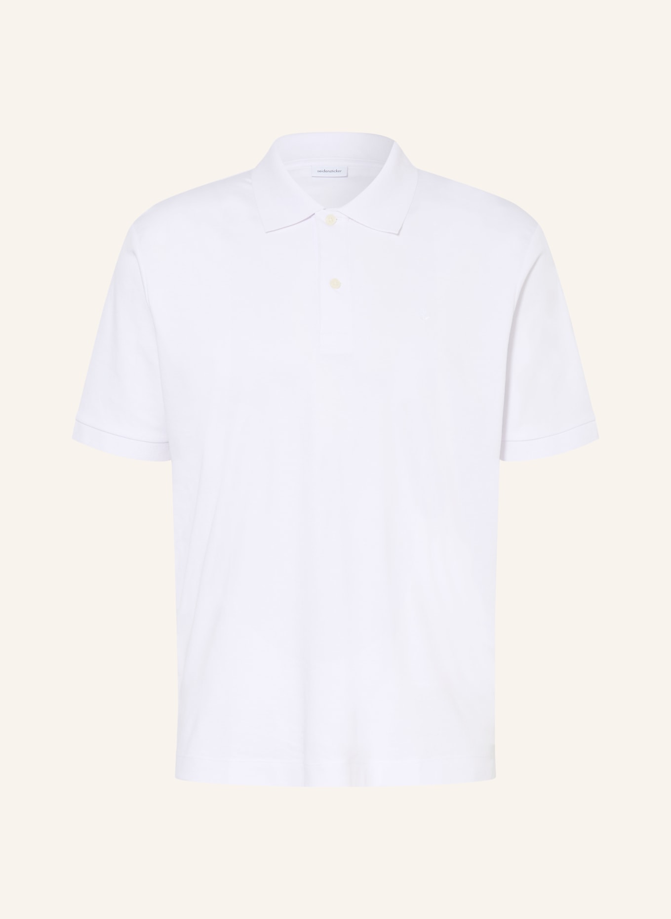 seidensticker Piqué Polo Shirt, Regular Fit: WHITE