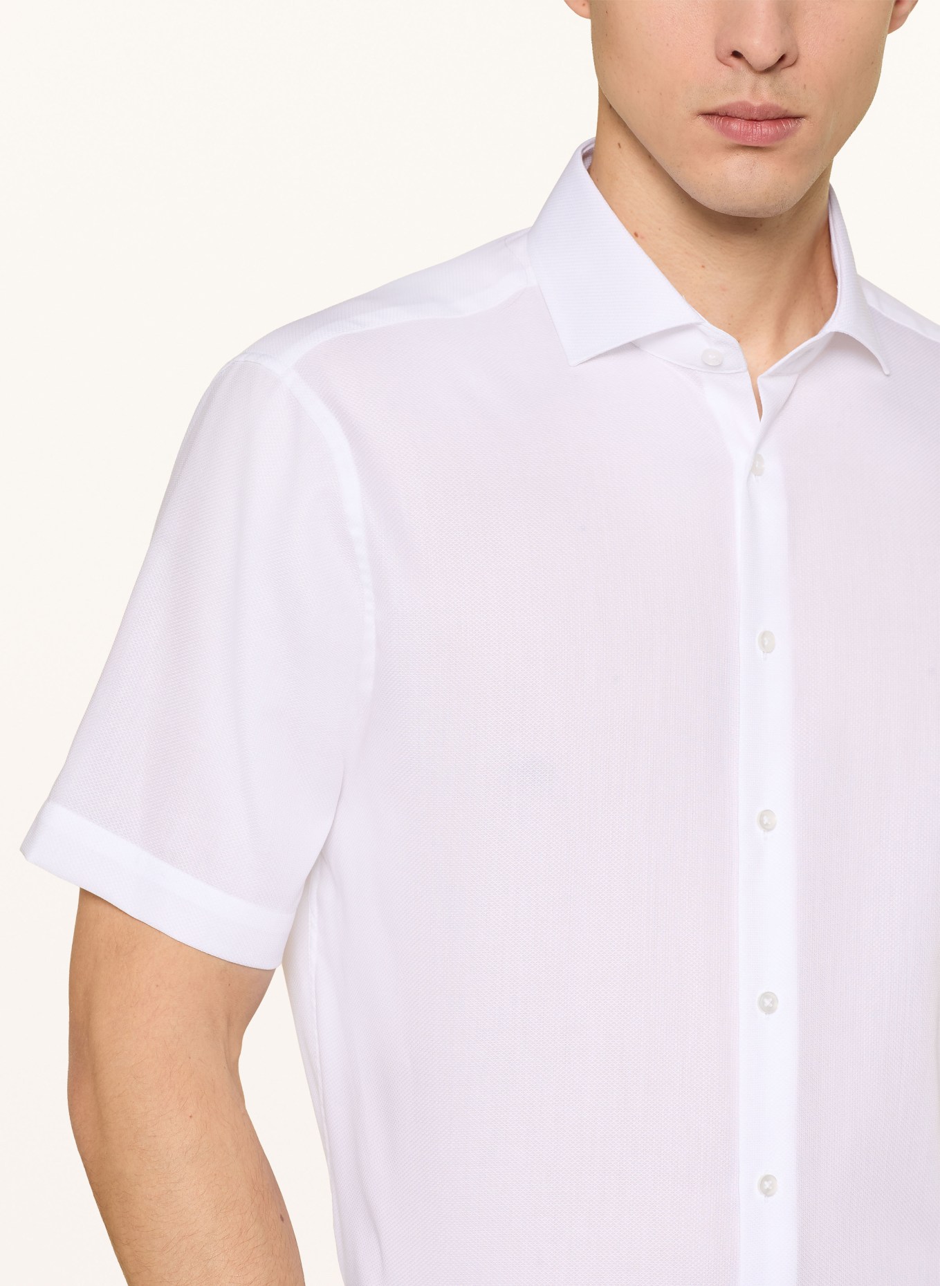 seidensticker Kurzarm-Hemd Regular Fit: WEISS