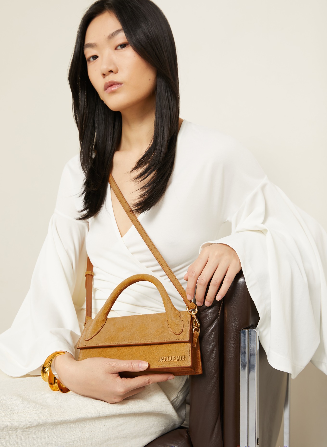 JACQUEMUS LE CHIQUITO handbag: CAMEL