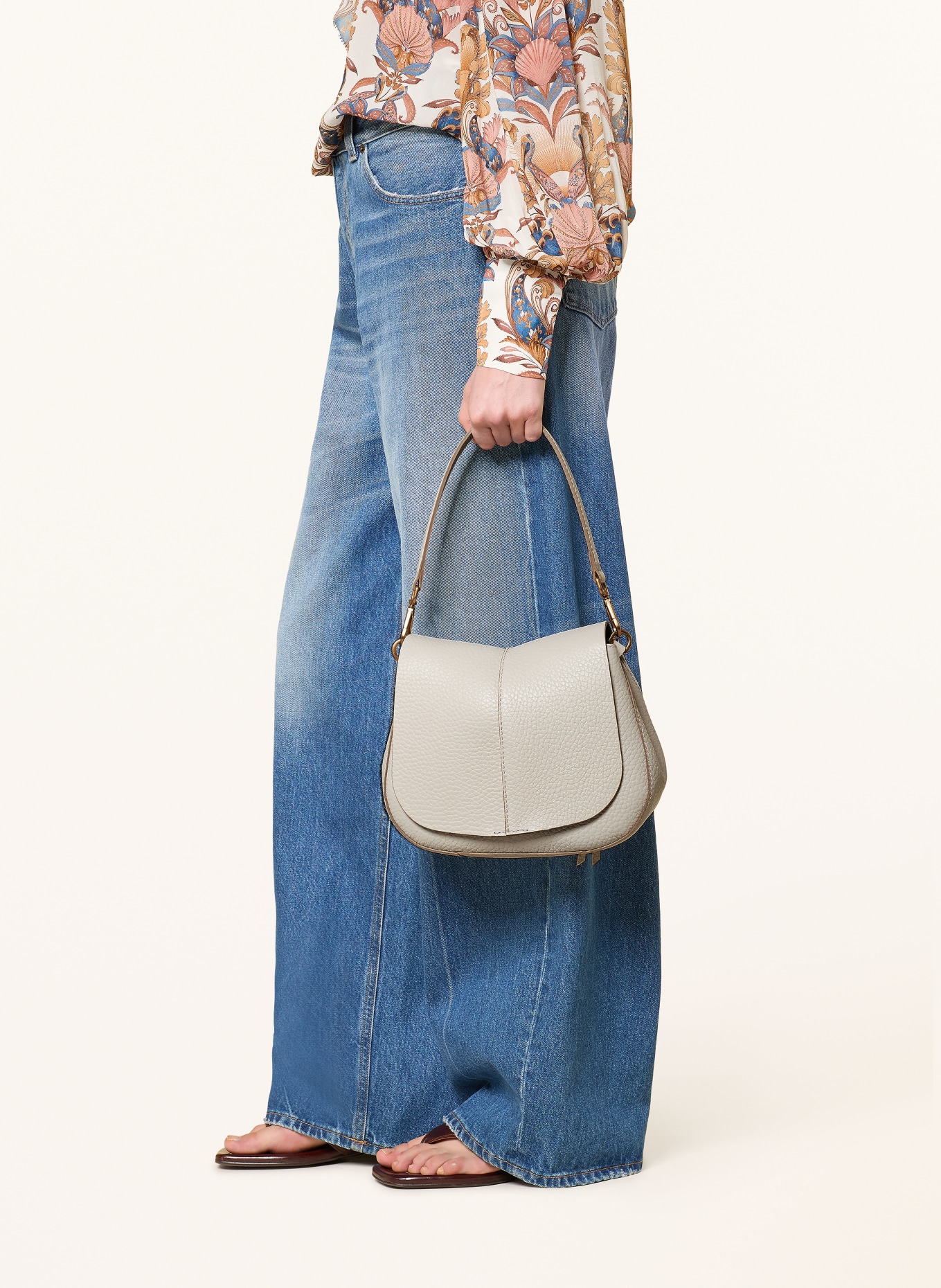 GIANNI CHIARINI Schoudertas HELENA: CRÈME / GOUD / LICHTBRUIN