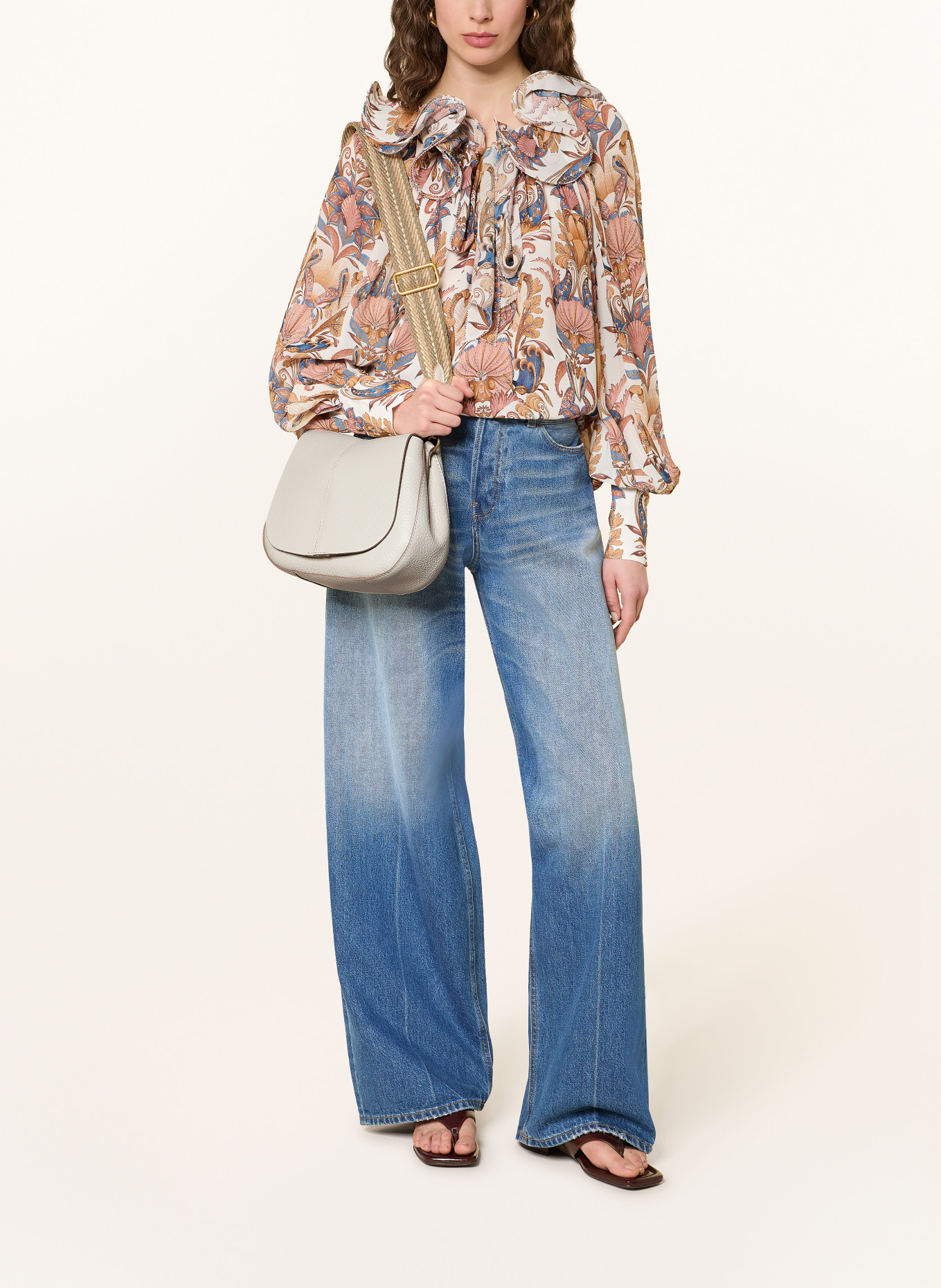 GIANNI CHIARINI Schoudertas HELENA: CRÈME / GOUD / LICHTBRUIN