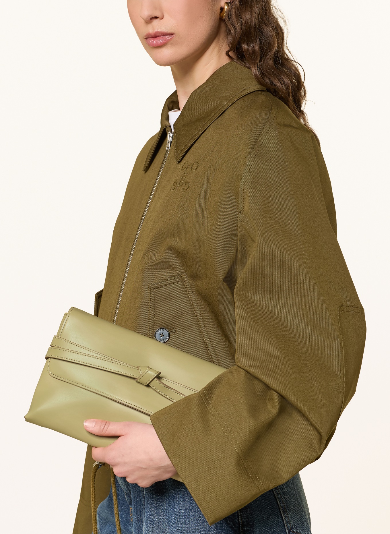 GIANNI CHIARINI Clutch: OLIJF / GOUD