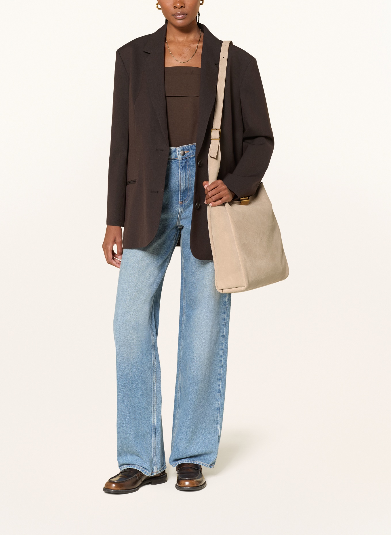 GIANNI CHIARINI schoudertas: BEIGE / GOUD