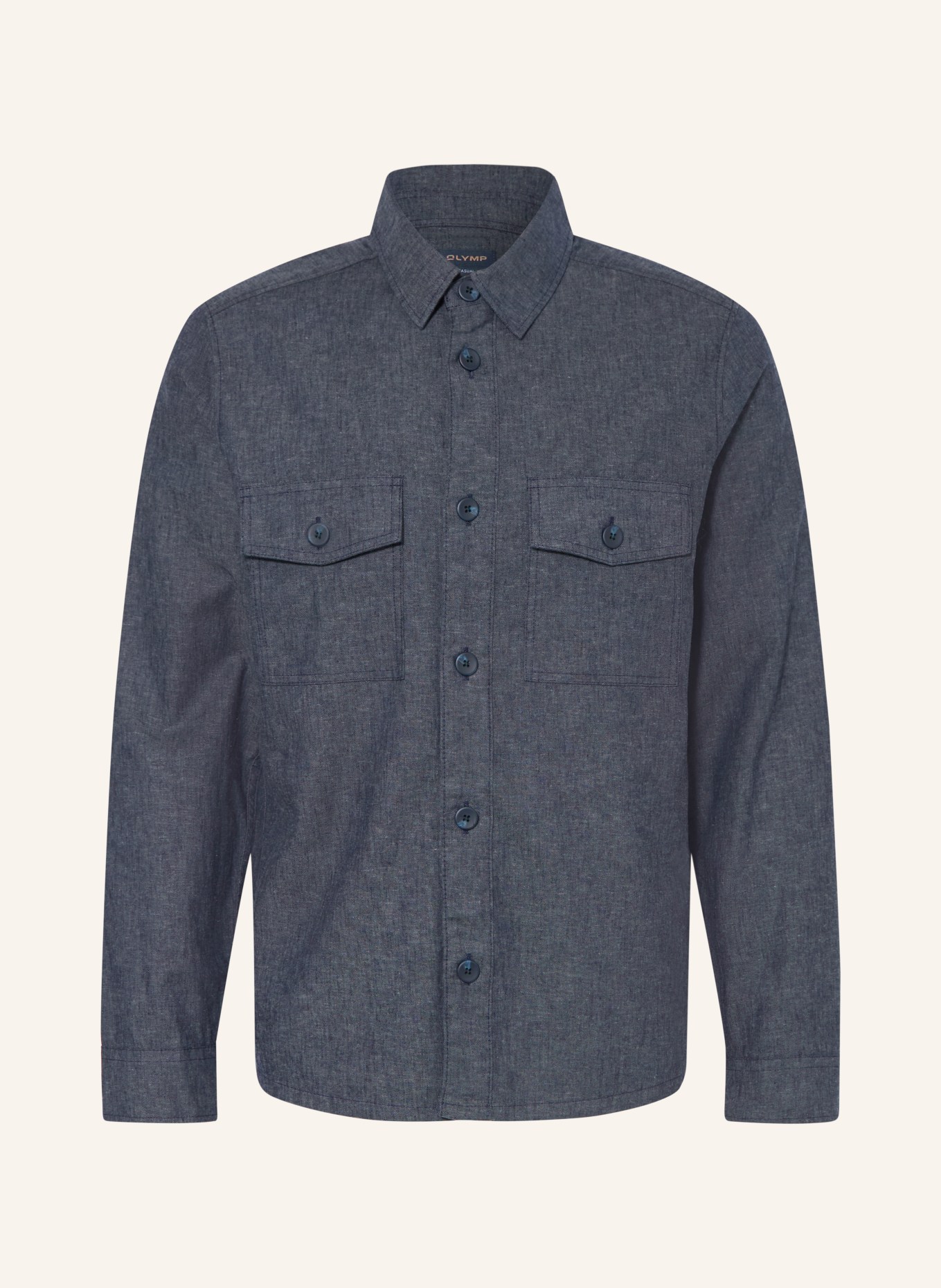 OLYMP Overshirt Regular Fit: DUNKELBLAU