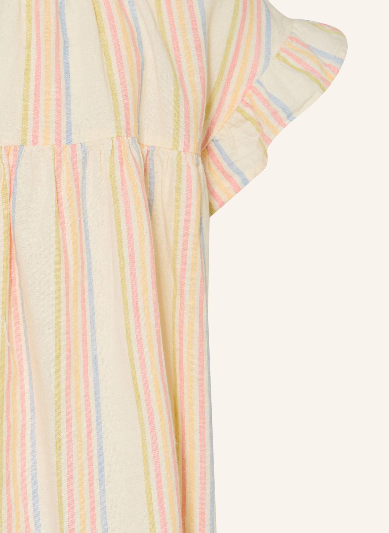 HUST and CLAIRE HCKAROLINE HELLO Dress with Ruffles: CREAM / PINK / LIGHT BLUE