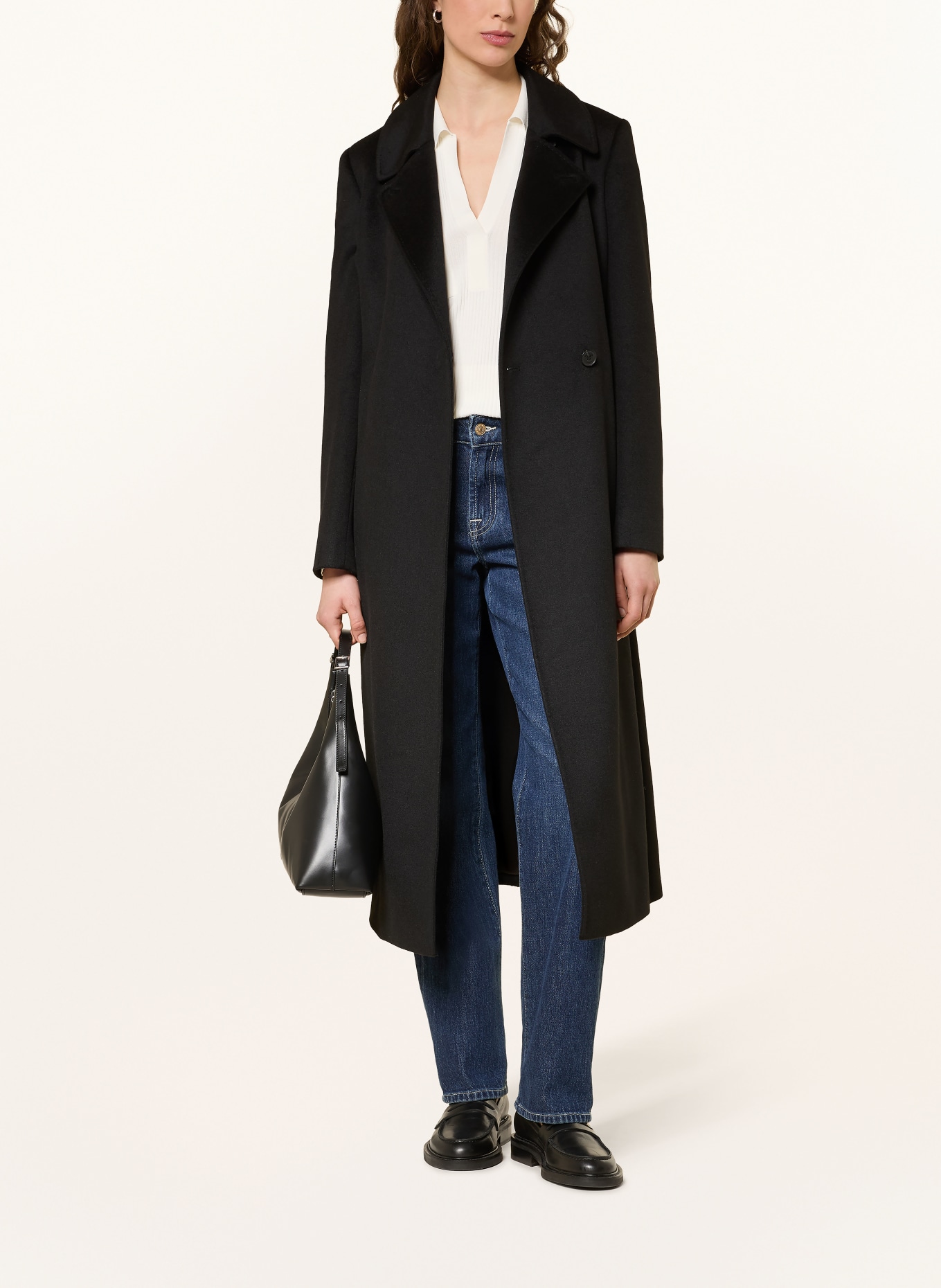 HOBBS Wool coat LIVIA: BLACK