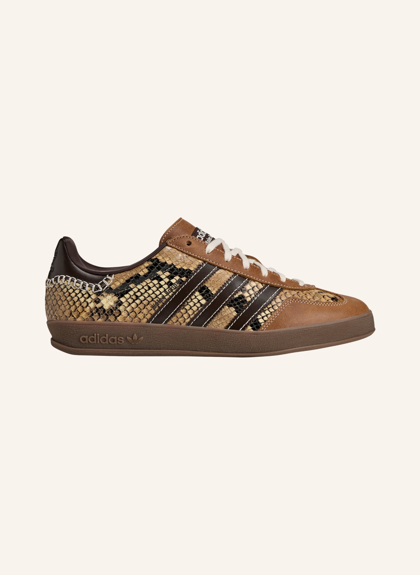 adidas Originals WB Gazelle Snake Sneakers: BROWN / COGNAC / DARK BROWN