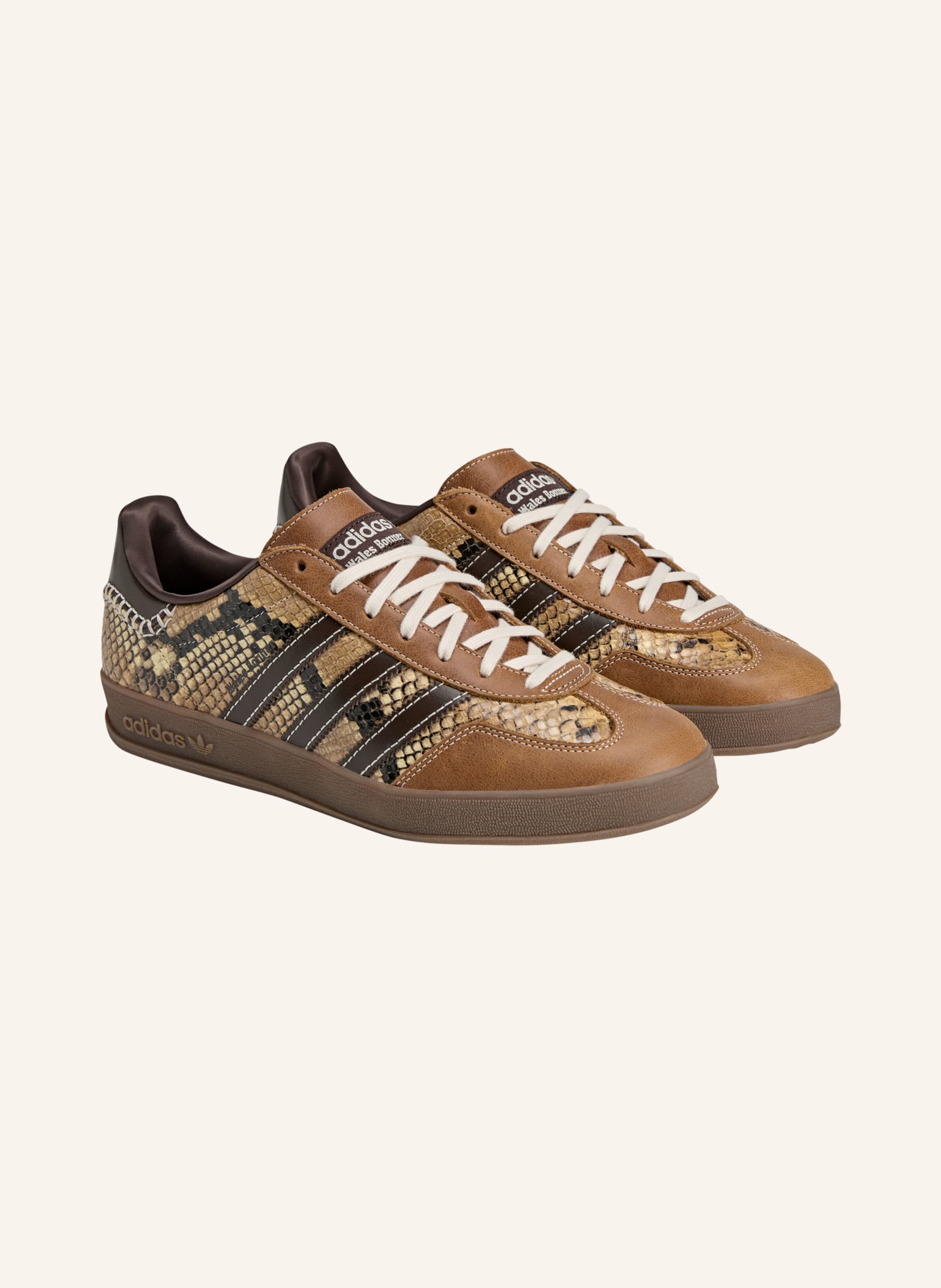 adidas Originals WB Gazelle Snake Sneakers: BROWN / COGNAC / DARK BROWN