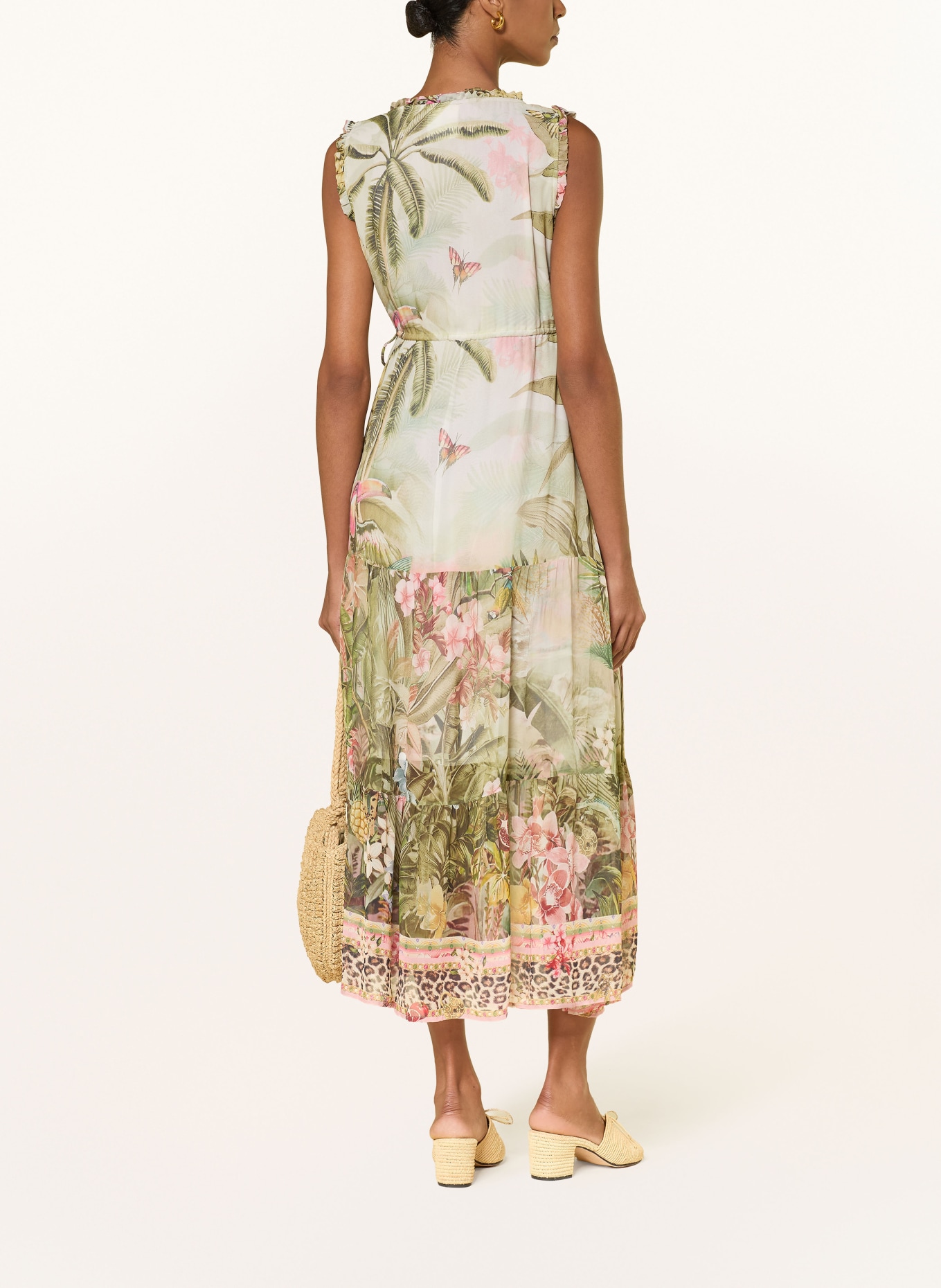 Princess GOES HOLLYWOOD Sukienka z falbanami: JASNOZIELONY / MOCNORÓŻOWY / CZERWONY