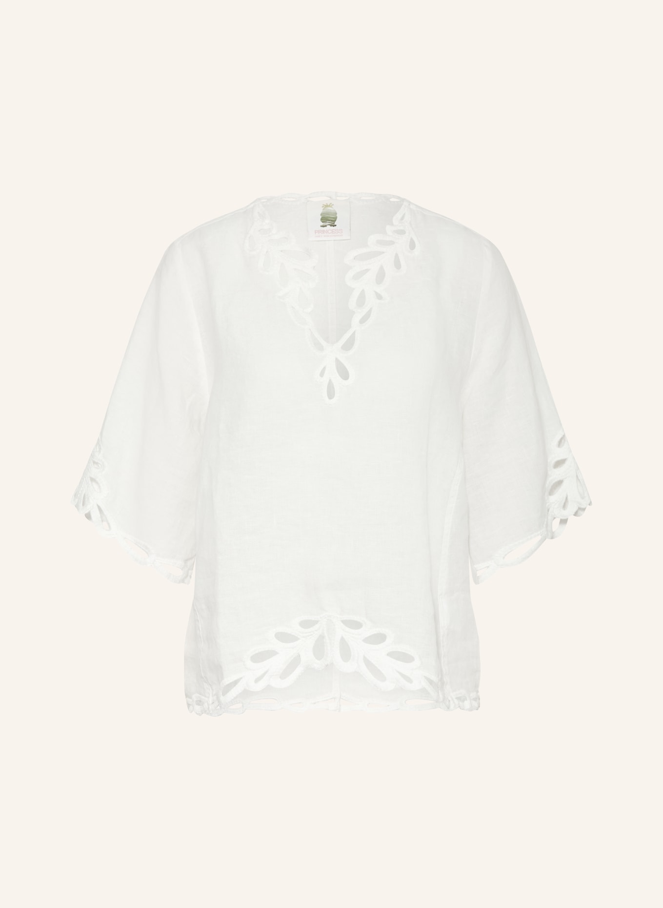 Princess GOES HOLLYWOOD Blusenshirt mit Lochspitze: WEISS