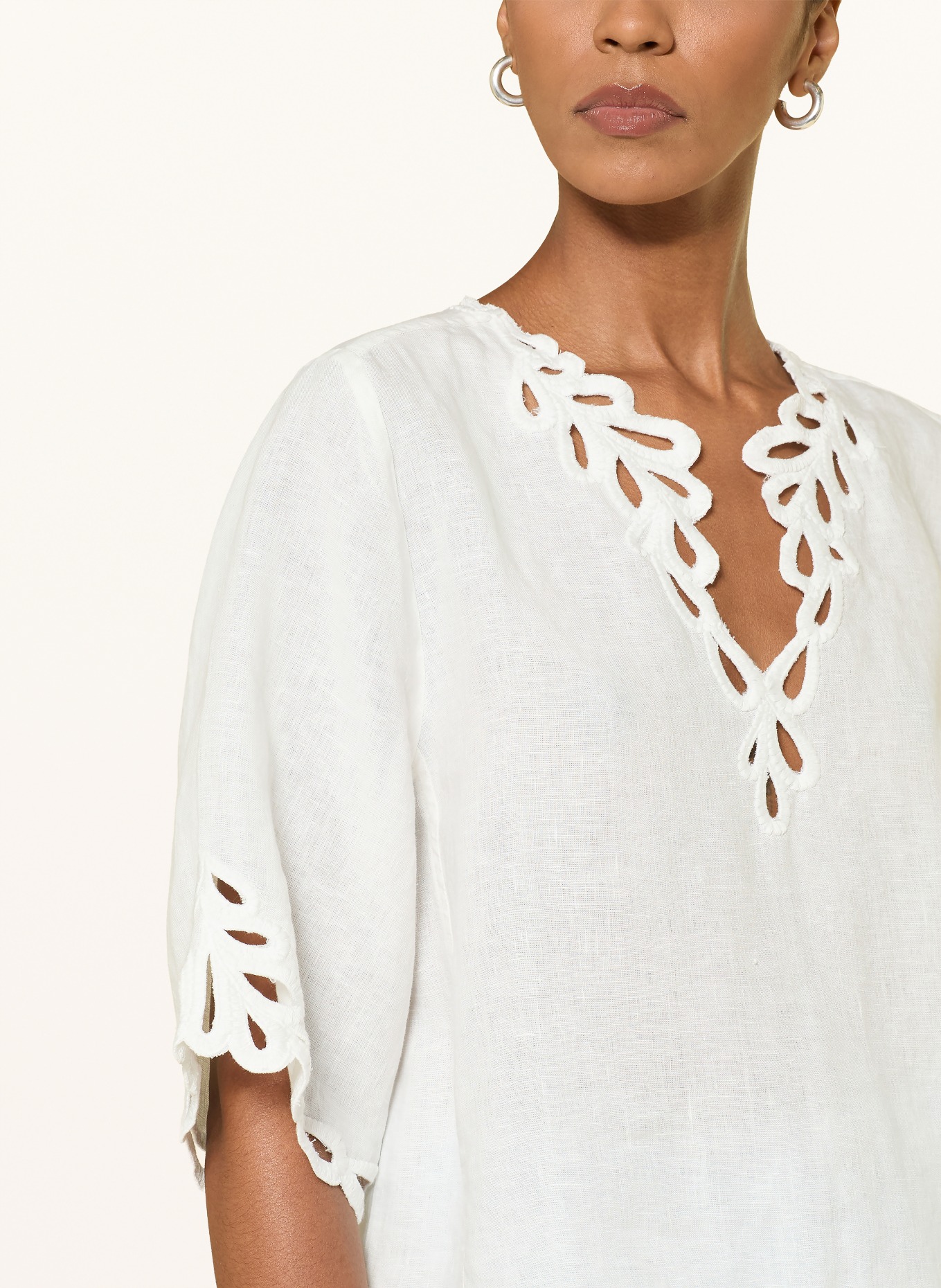 Princess GOES HOLLYWOOD Blusenshirt mit Lochspitze: WEISS