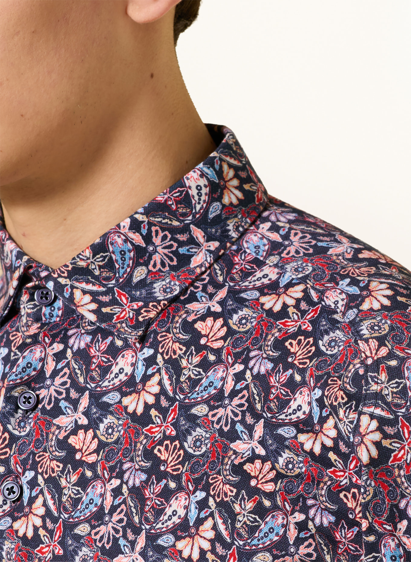 DESOTO Koszulka polo z dżerseju: GRANATOWY / CZERWONY / JASNOPOMARAŃCZOWY