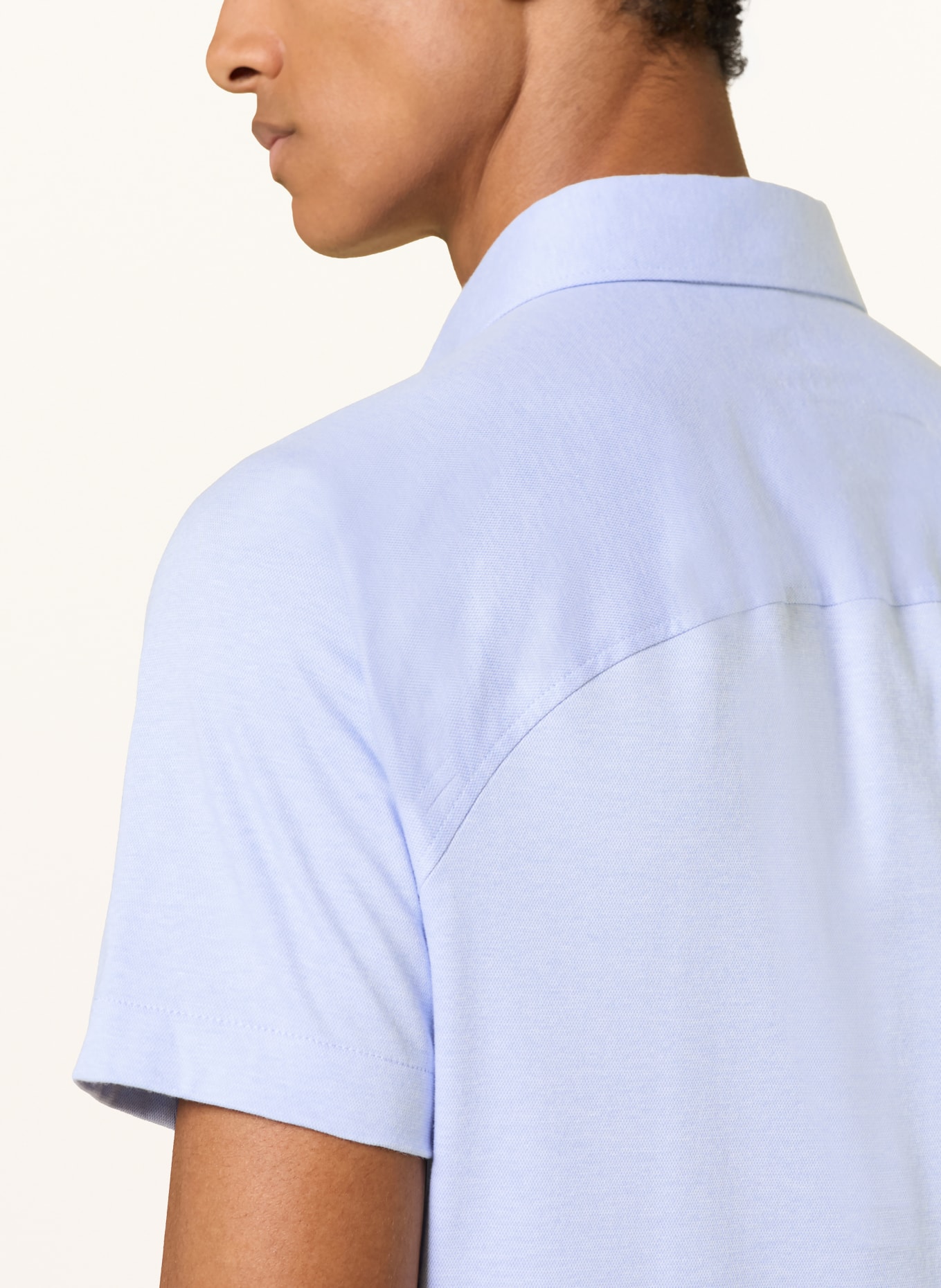 DESOTO piqué polo shirt: LIGHT BLUE