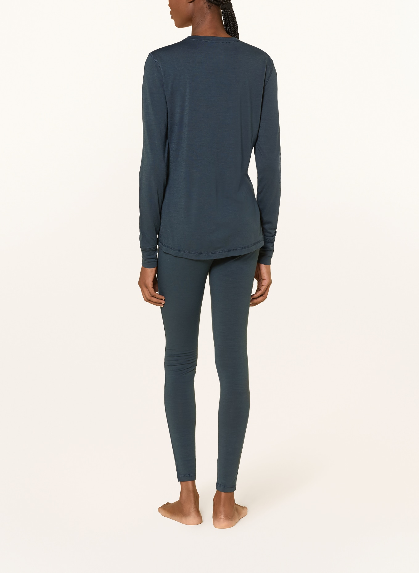 super.natural Longsleeve TUNDRA 175 LS mit Merinowolle: DUNKELBLAU