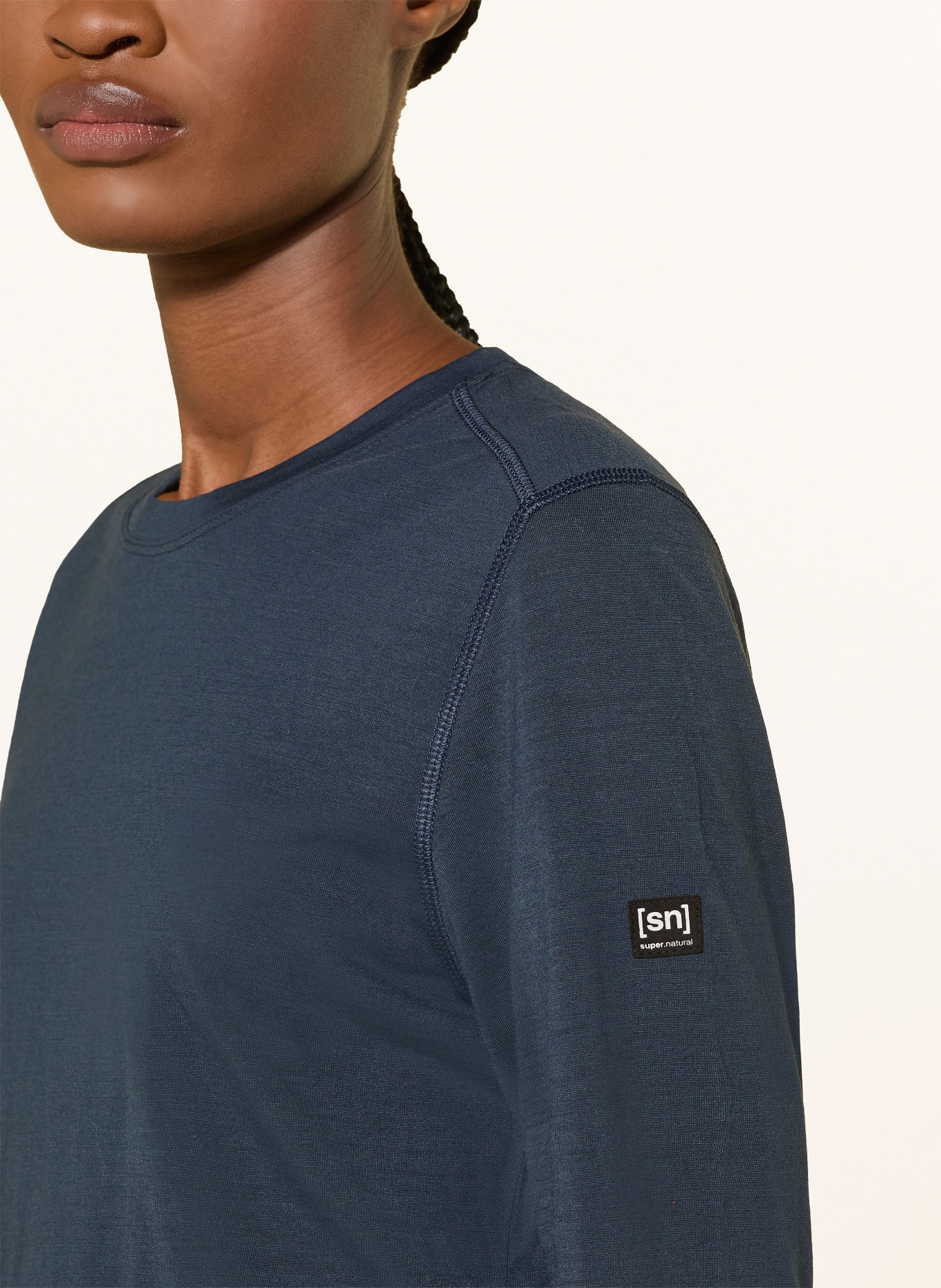 super.natural Longsleeve TUNDRA 175 LS mit Merinowolle: DUNKELBLAU