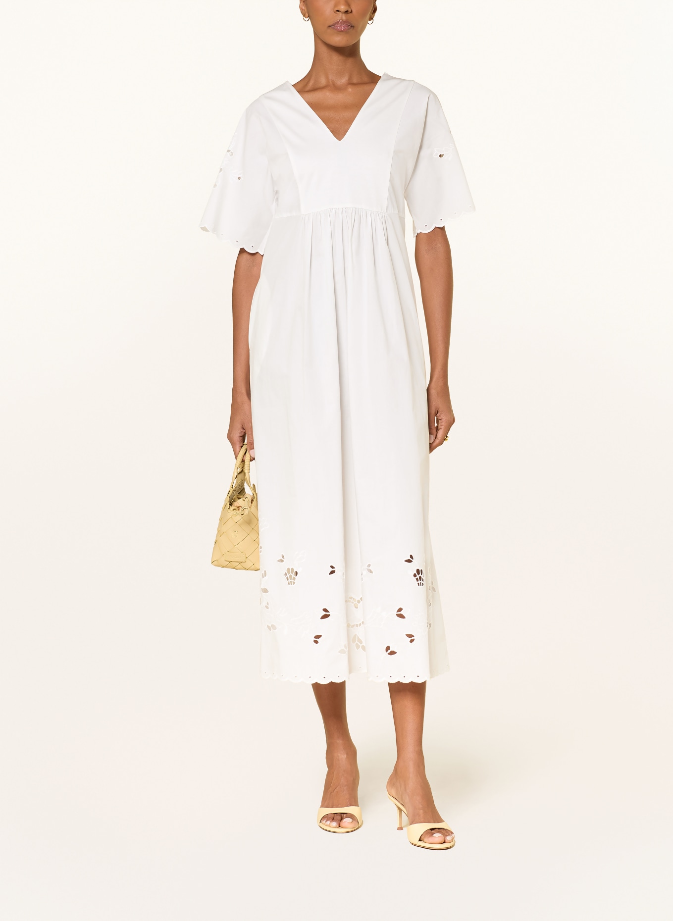 WEEKEND Max Mara TARTUFO Dress in a mix of materials: WHITE