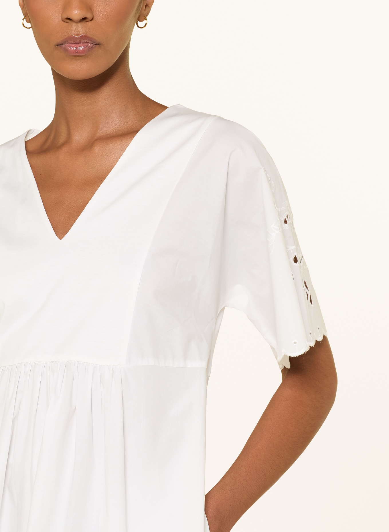WEEKEND Max Mara TARTUFO Dress in a mix of materials: WHITE
