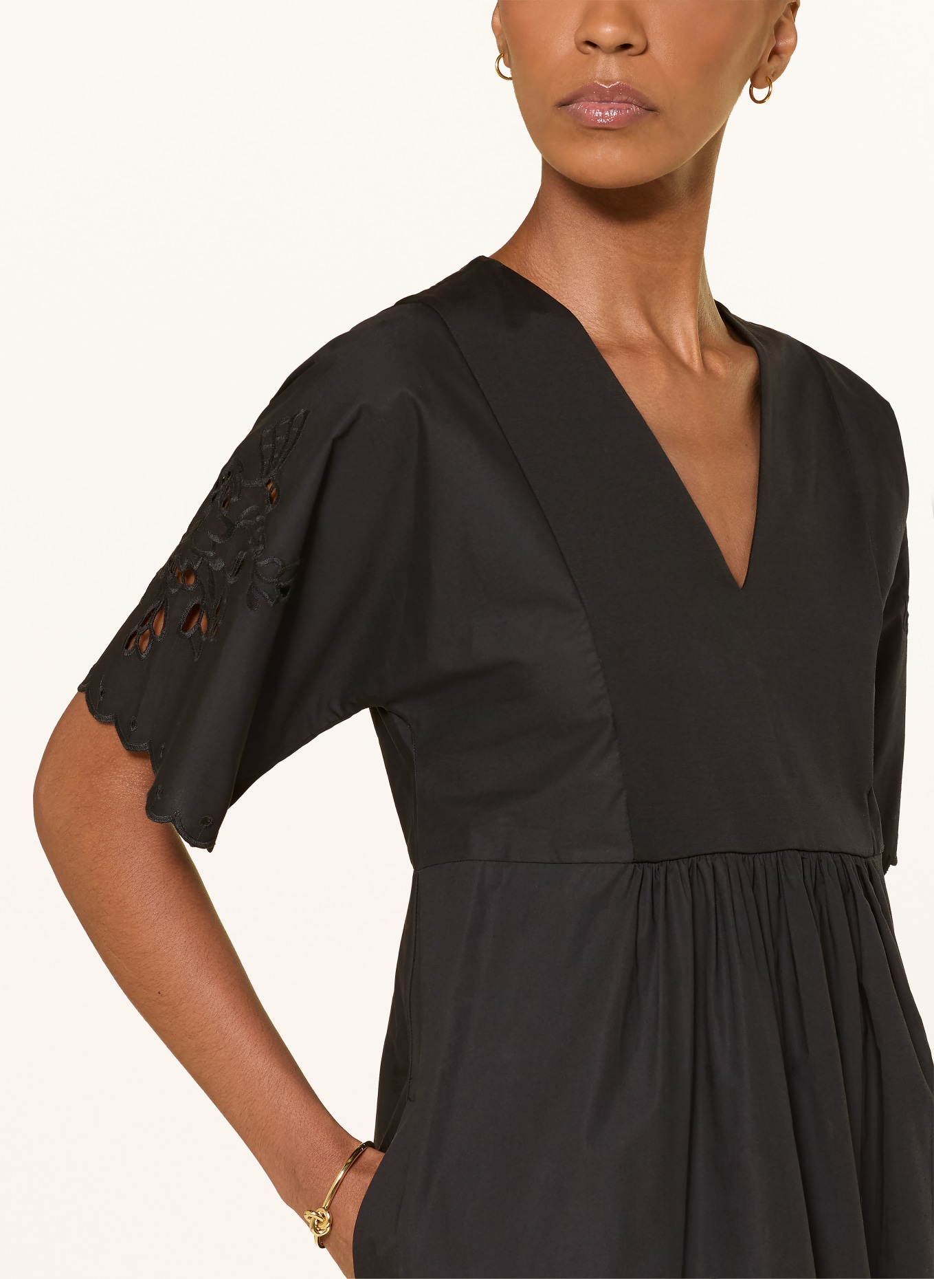 WEEKEND Max Mara Kleid TARTUFO im Materialmix: SCHWARZ